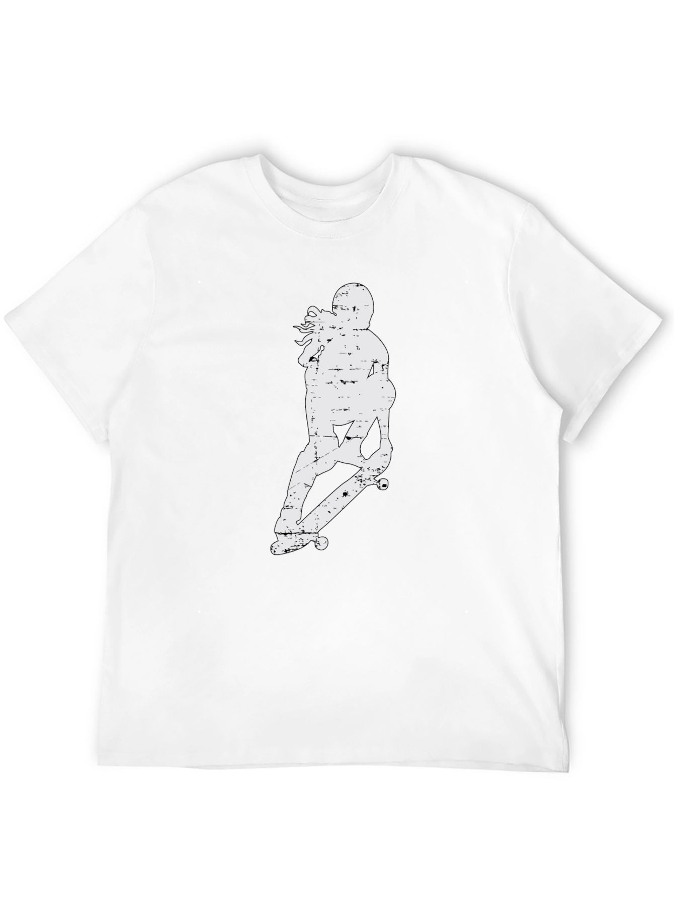 Skateboarder Graphic Tee - Casual Black T-Shirt