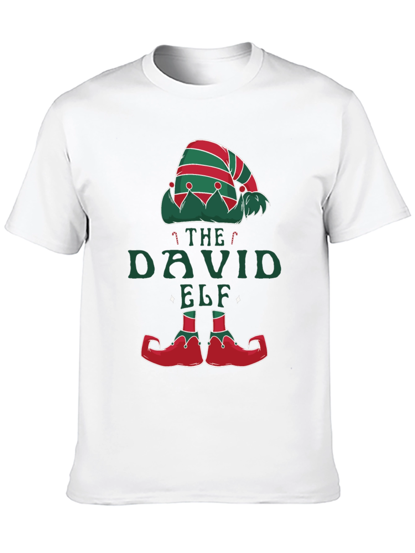 David Elf Christmas T-Shirt - Festive Holiday Apparel
