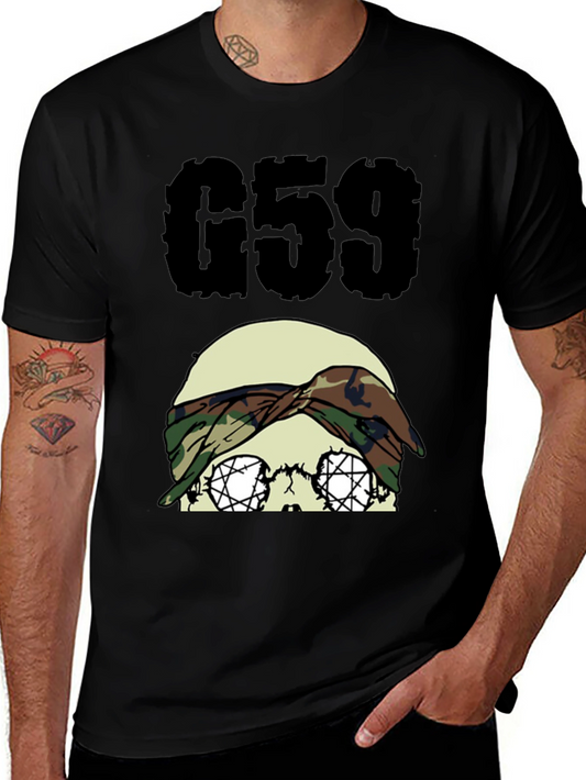 G59 Skull Camo Bandana Graphic Tee