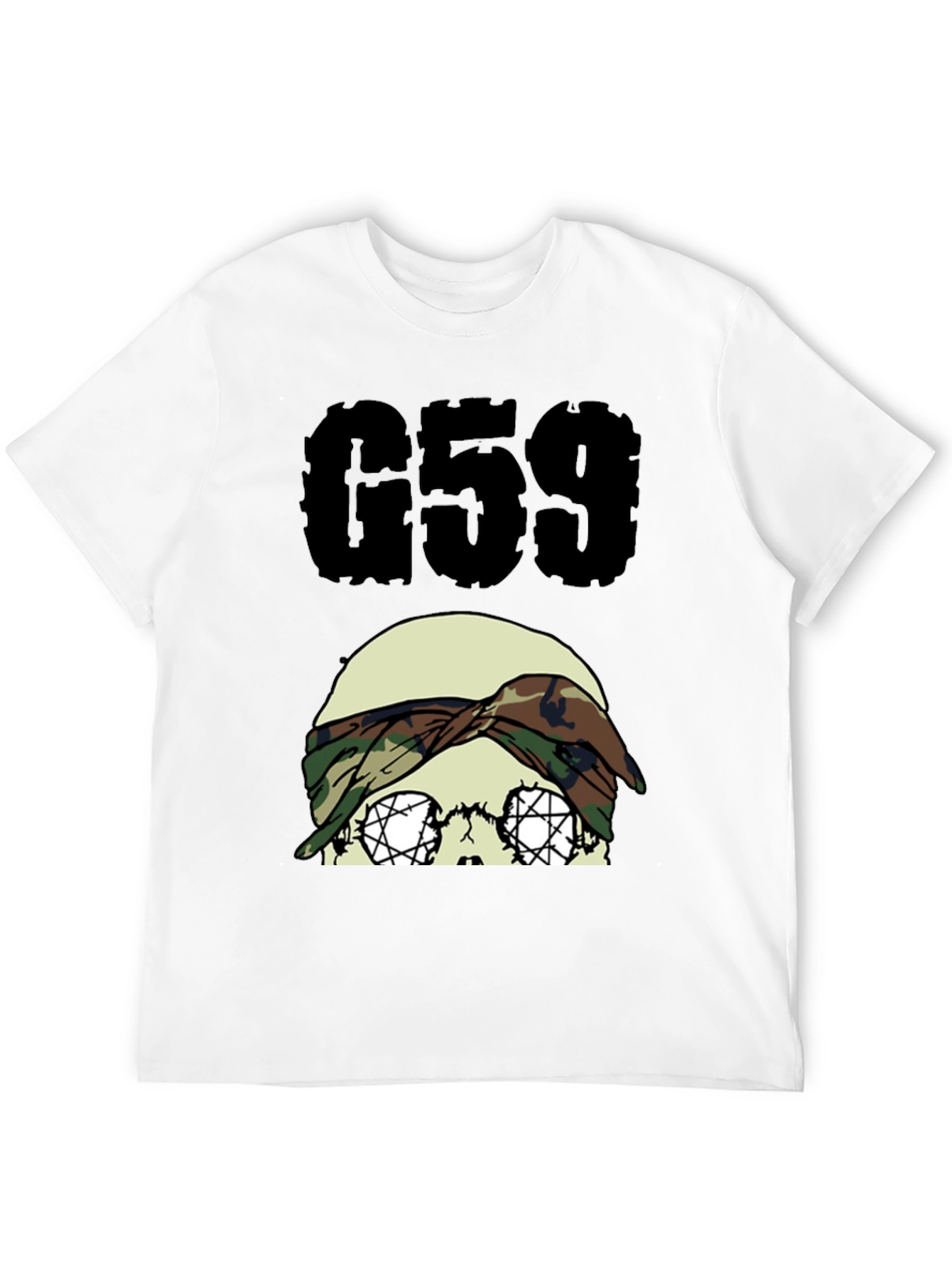 G59 Skull Camo Bandana Graphic Tee