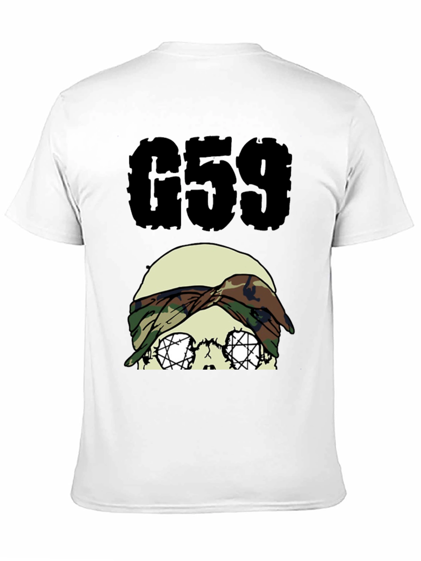 G59 Skull Camo Bandana Graphic Tee