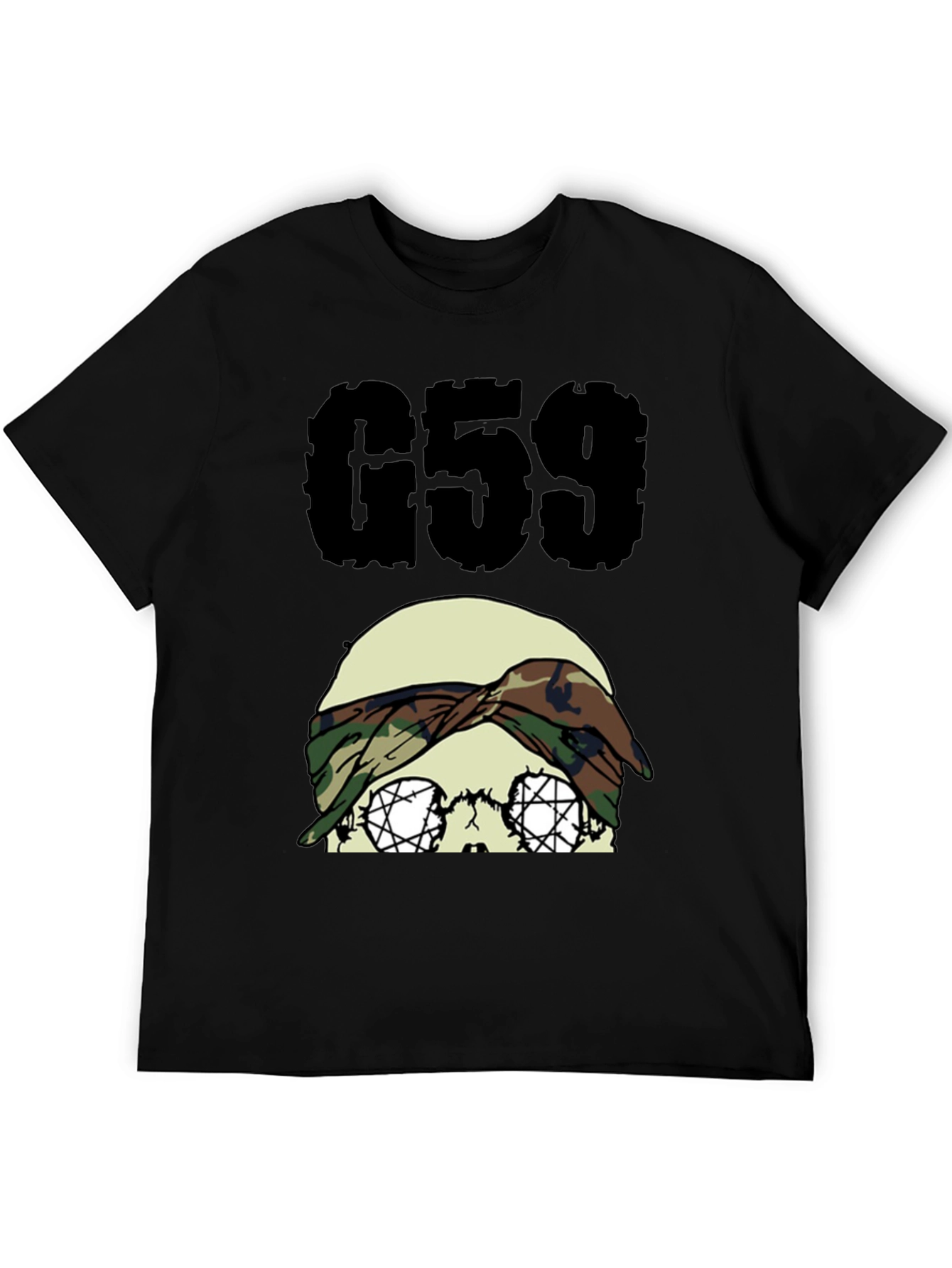 G59 Skull Camo Bandana Graphic Tee