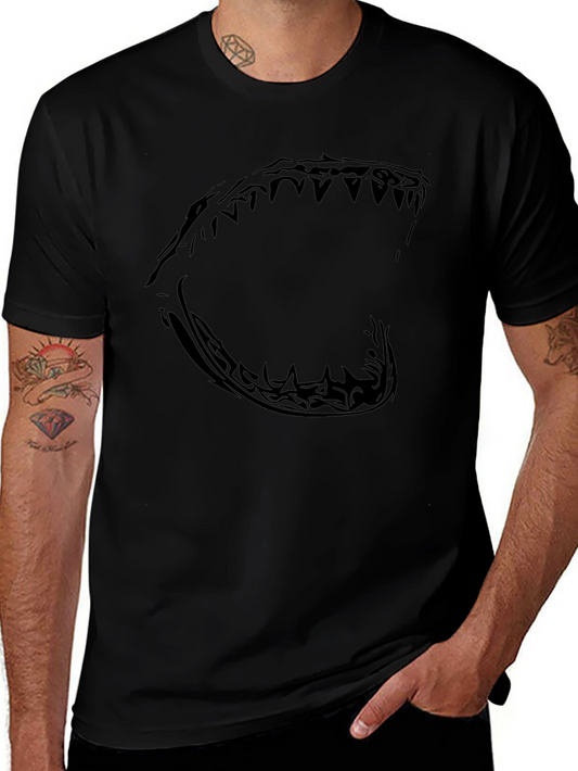 Mens Black Shark Jaw Graphic Tee