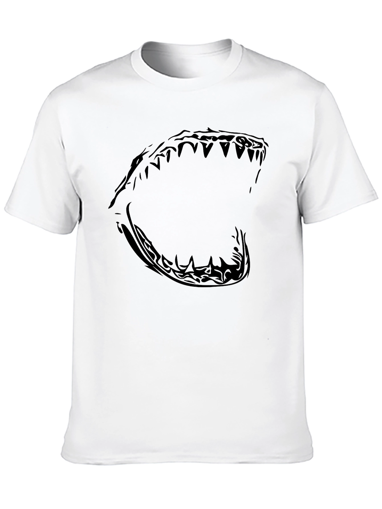 Mens Black Shark Jaw Graphic Tee