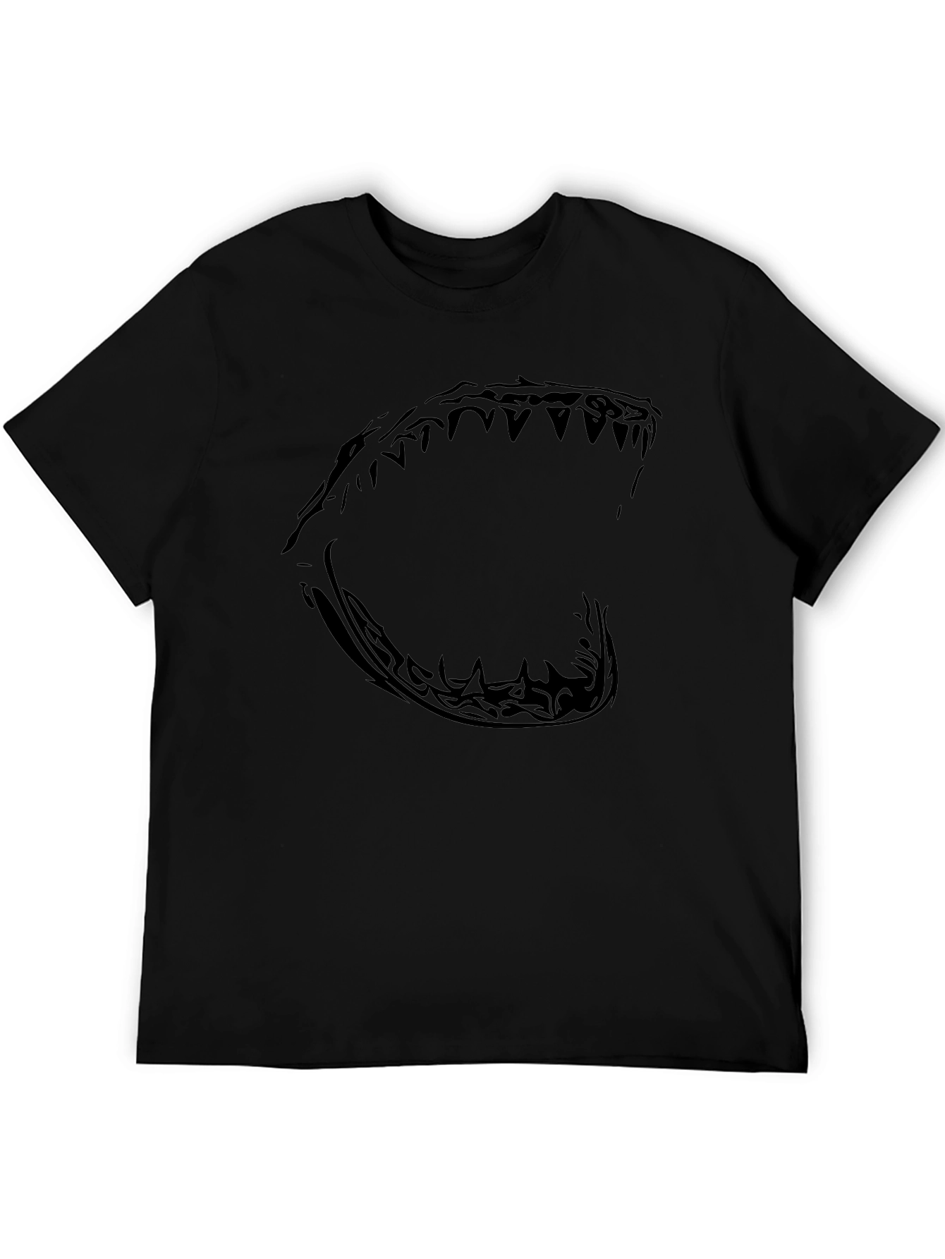 Mens Black Shark Jaw Graphic Tee
