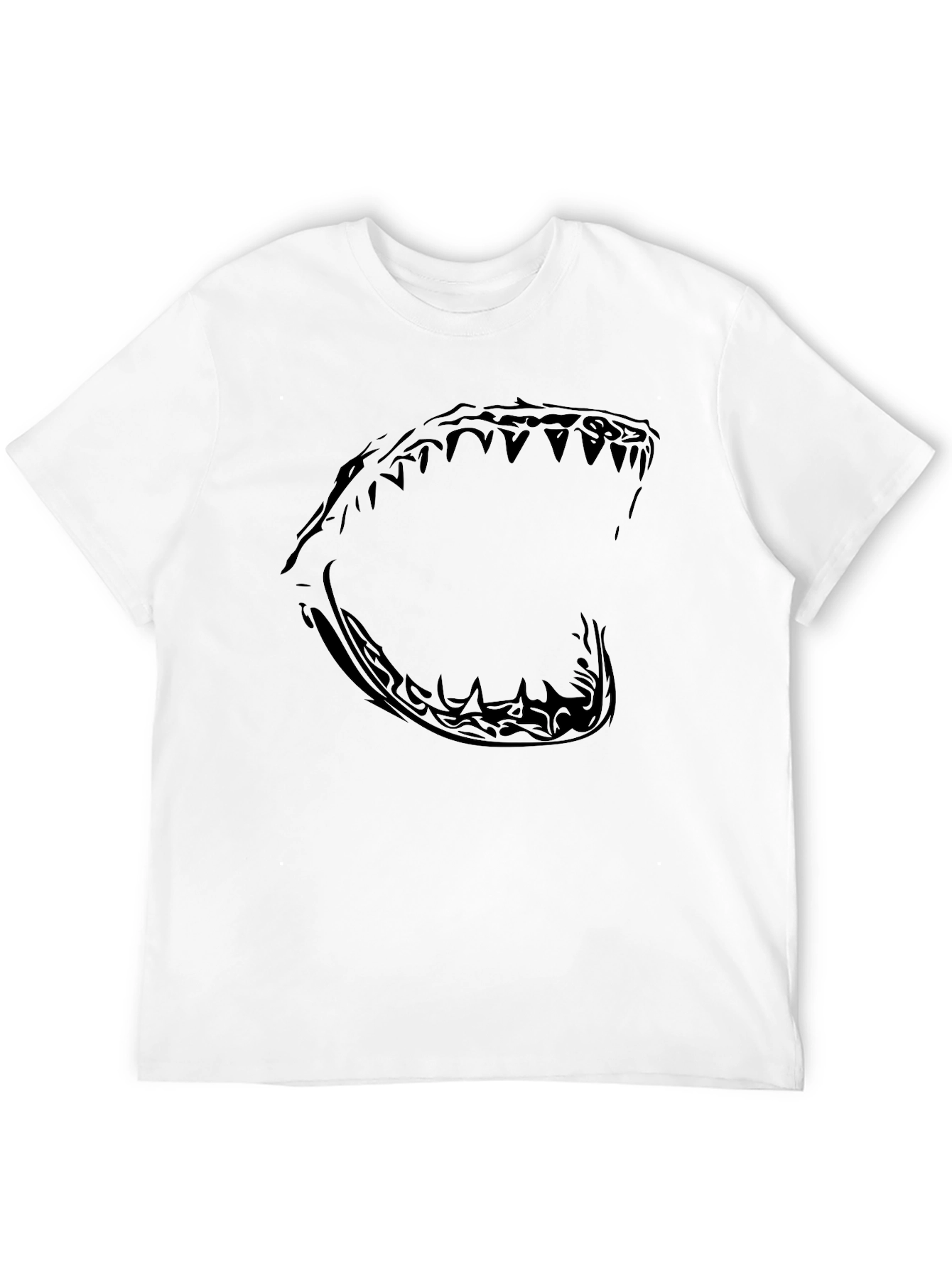 Mens Black Shark Jaw Graphic Tee