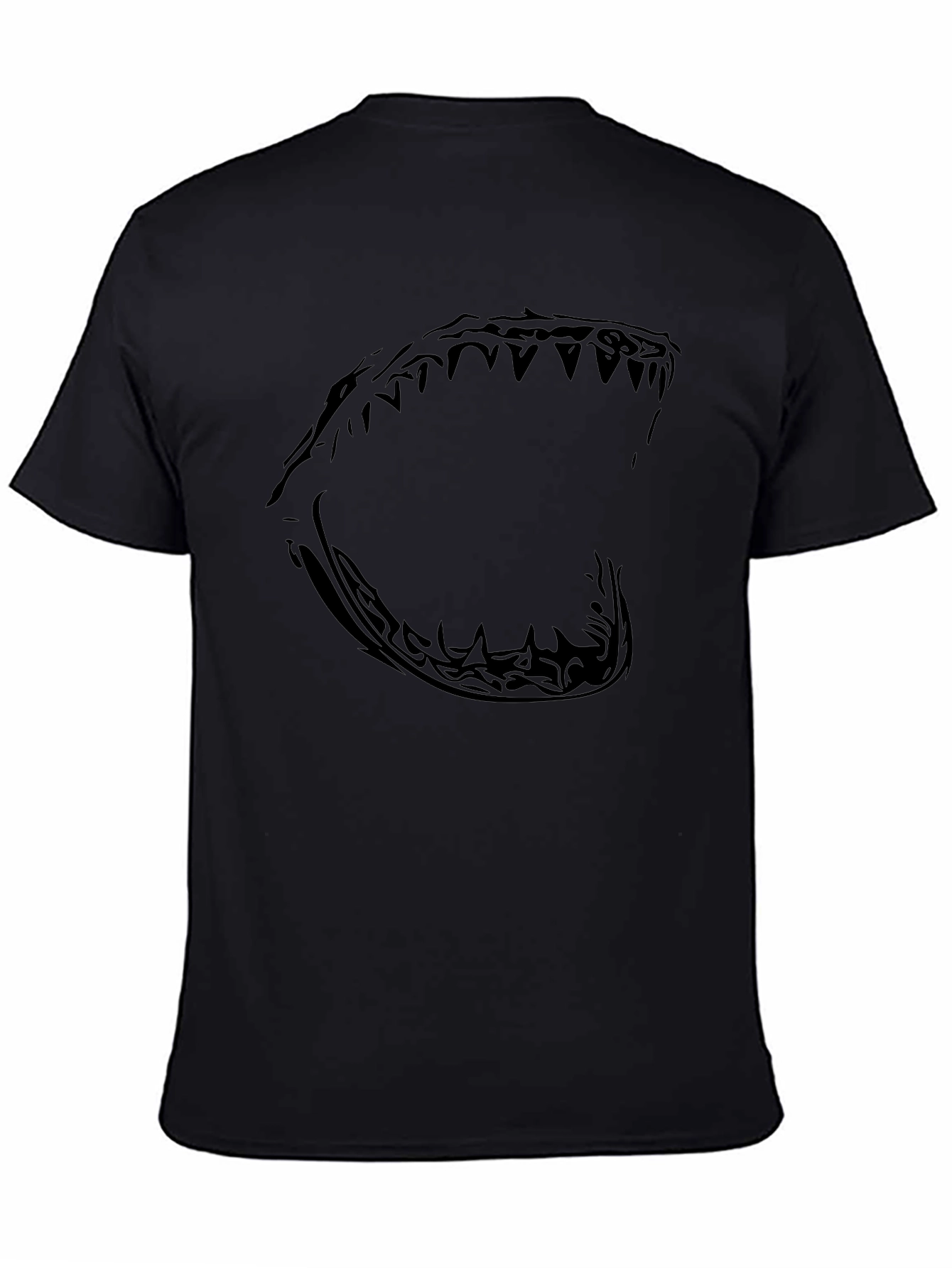 Mens Black Shark Jaw Graphic Tee