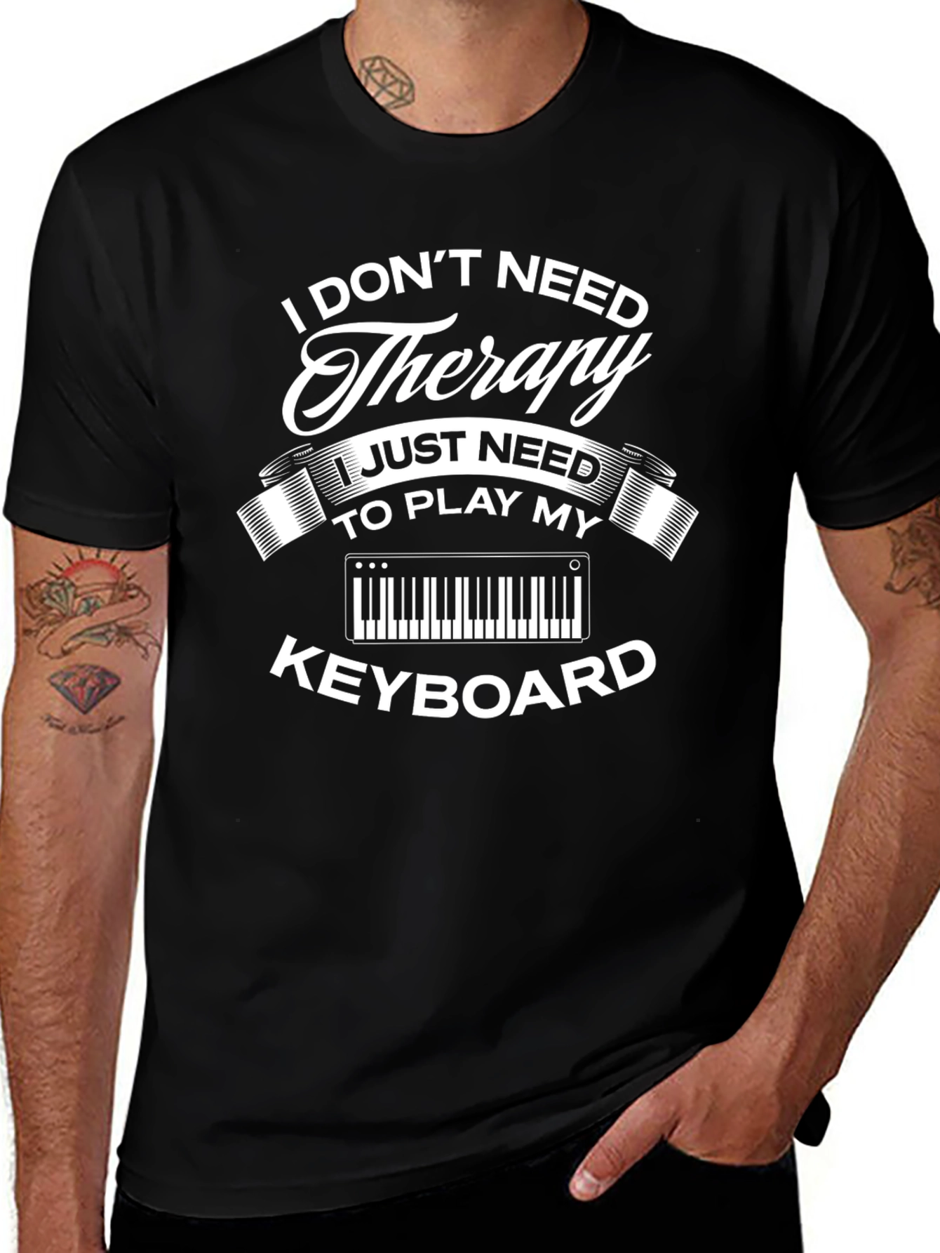 Therapy Keyboard Black T-Shirt