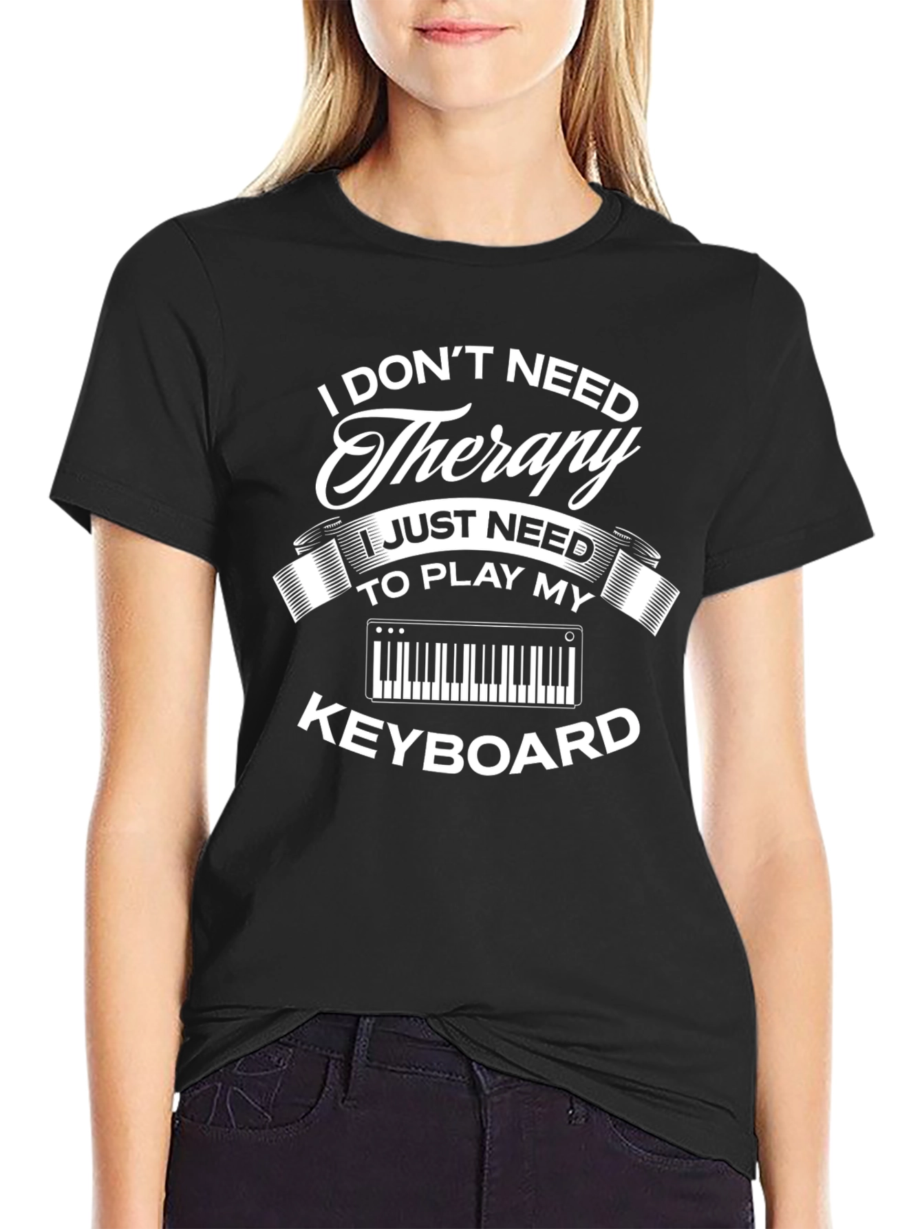 Therapy Keyboard Black T-Shirt