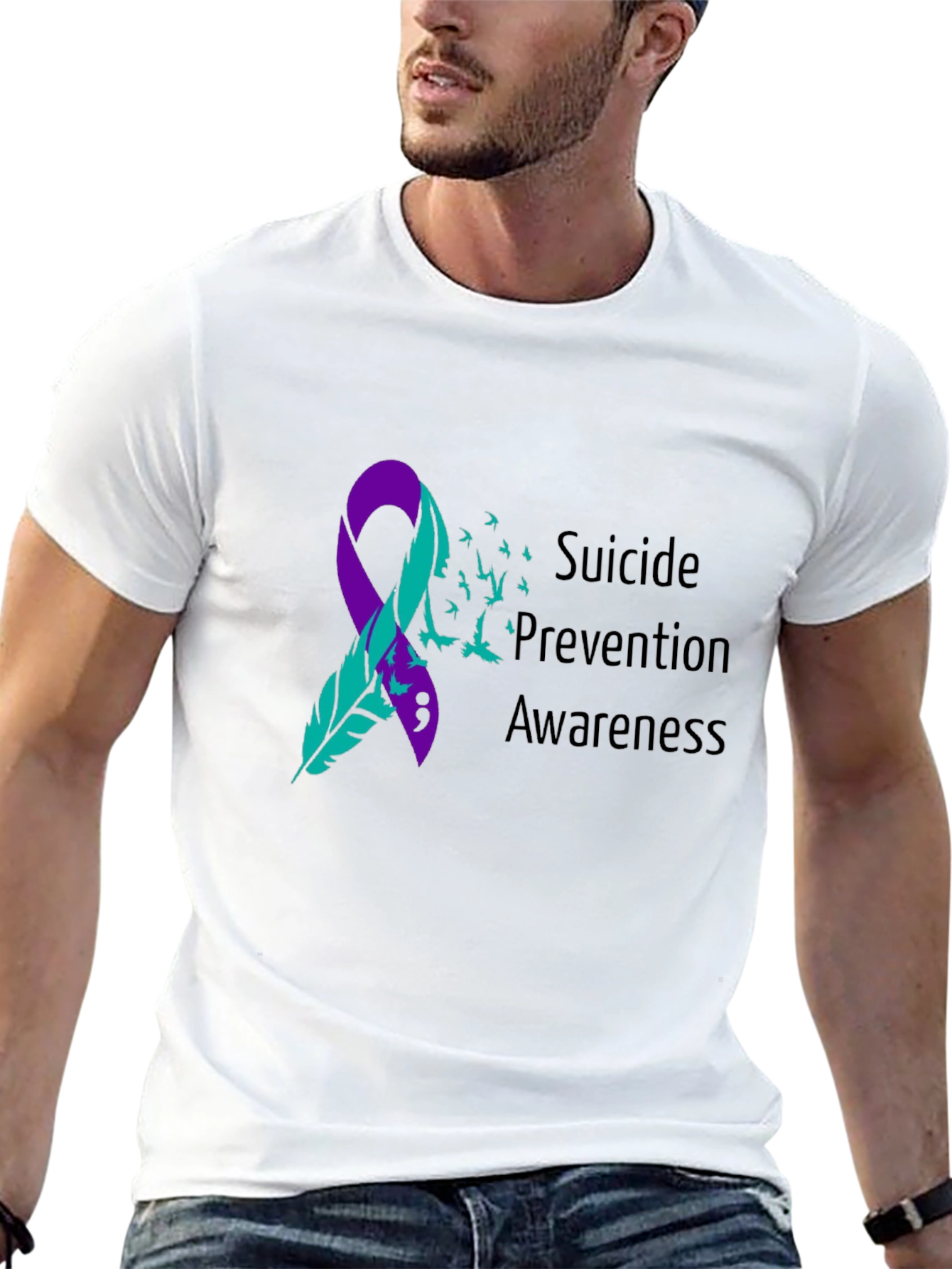 Suicide Prevention Awareness Ribbon T-Shirt