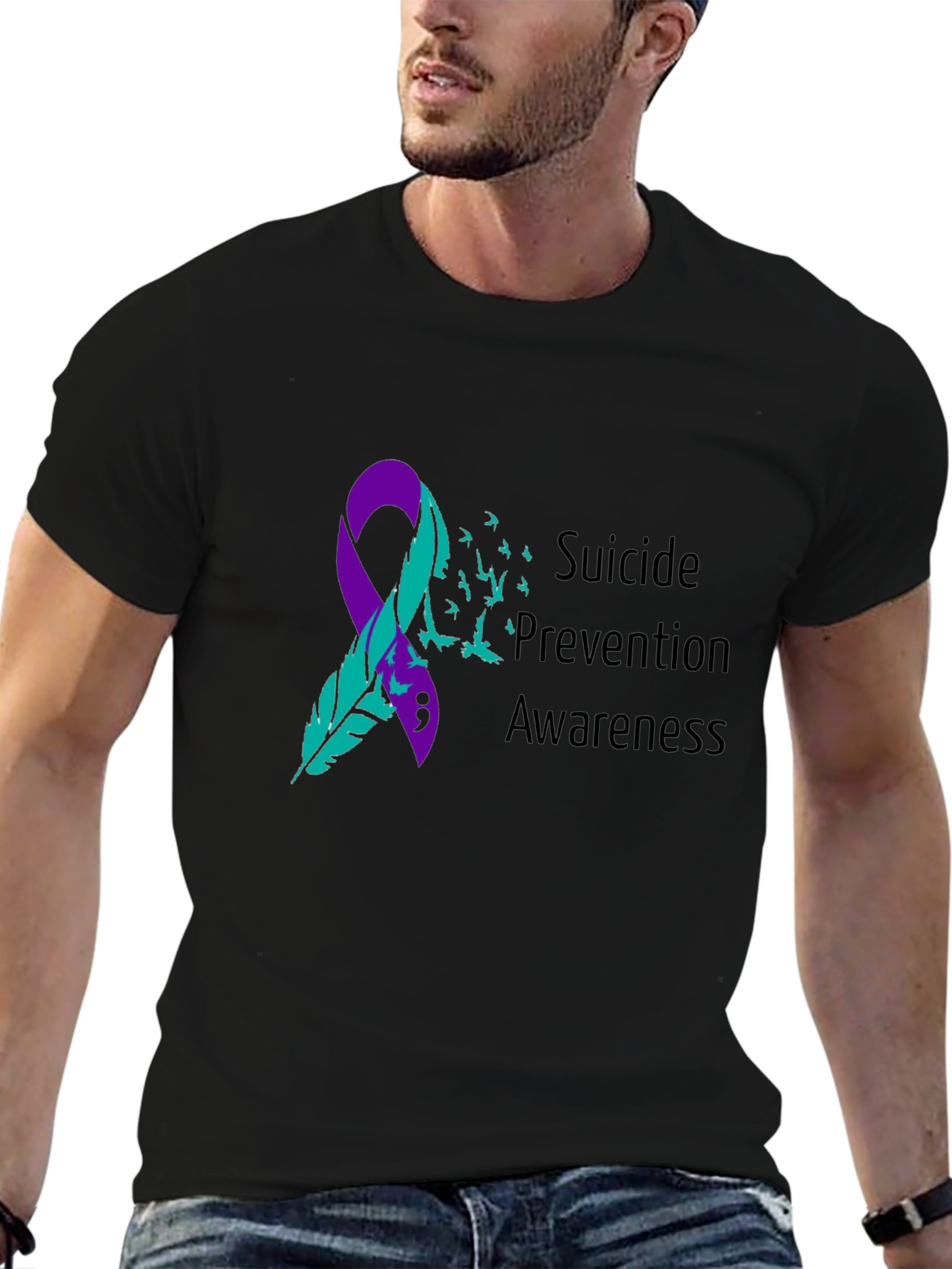 Suicide Prevention Awareness Ribbon T-Shirt