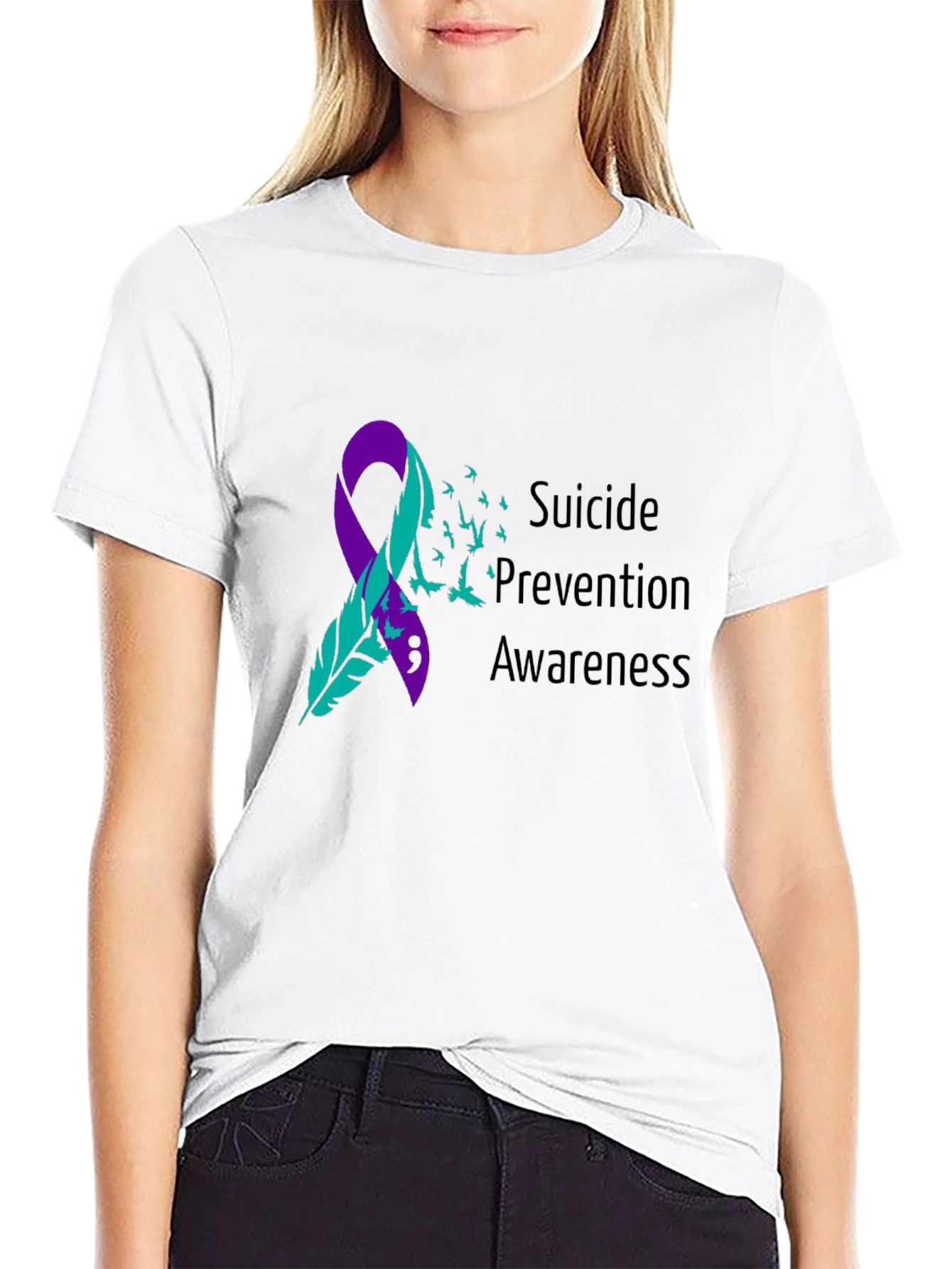 Suicide Prevention Awareness Ribbon T-Shirt