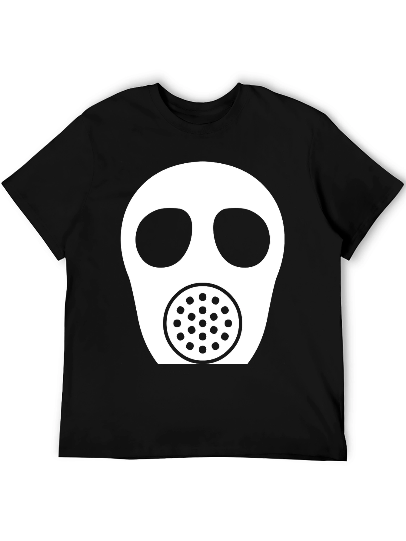 Gas Mask Graphic Tee - Black Casual T-Shirt