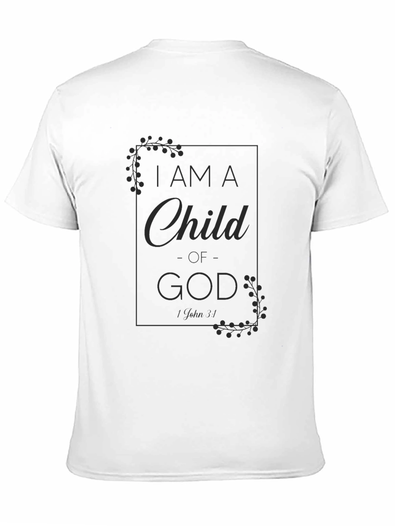 I am a Child of God Black Graphic T-Shirt