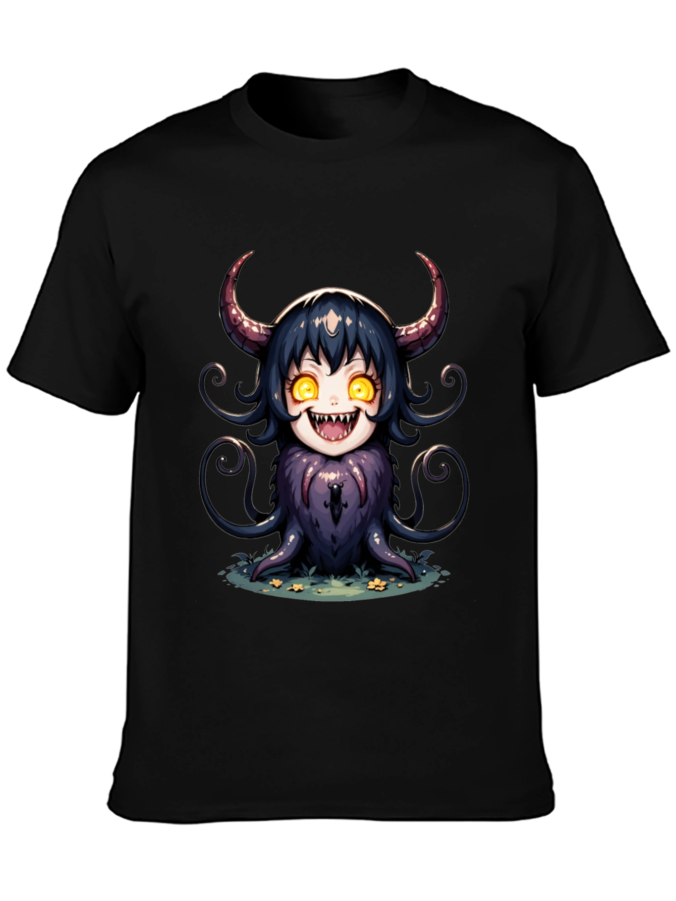 Anime Devil Girl Graphic Tee - Unique Design