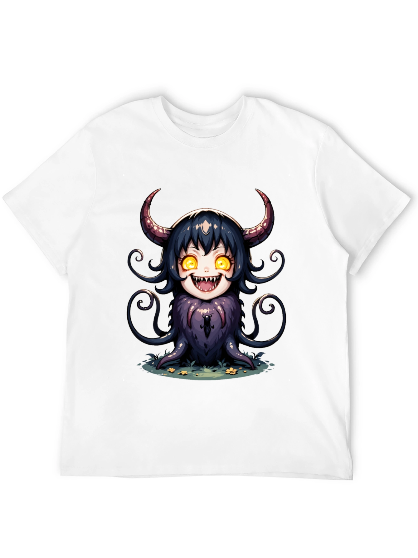 Anime Devil Girl Graphic Tee - Unique Design