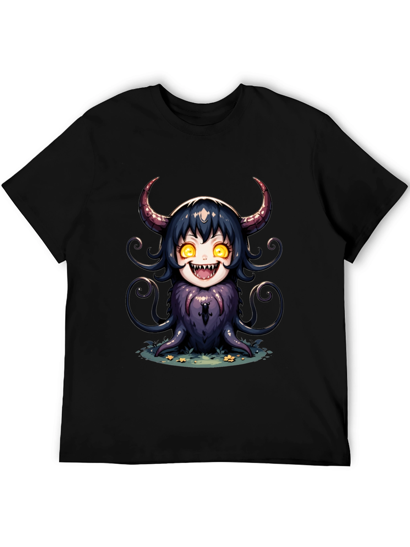 Anime Devil Girl Graphic Tee - Unique Design