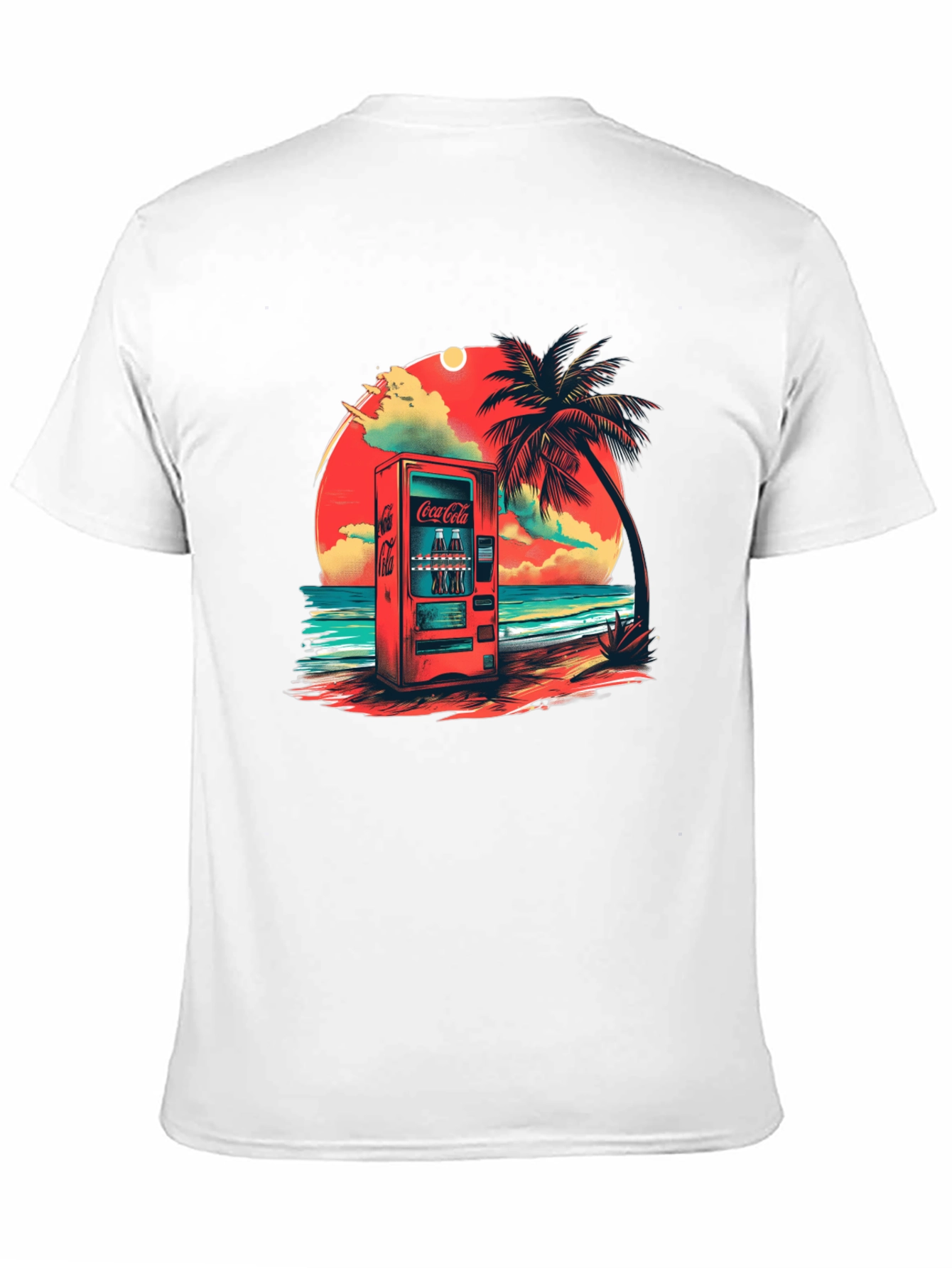 Retro Coca-Cola Beach Vending Machine T-Shirt