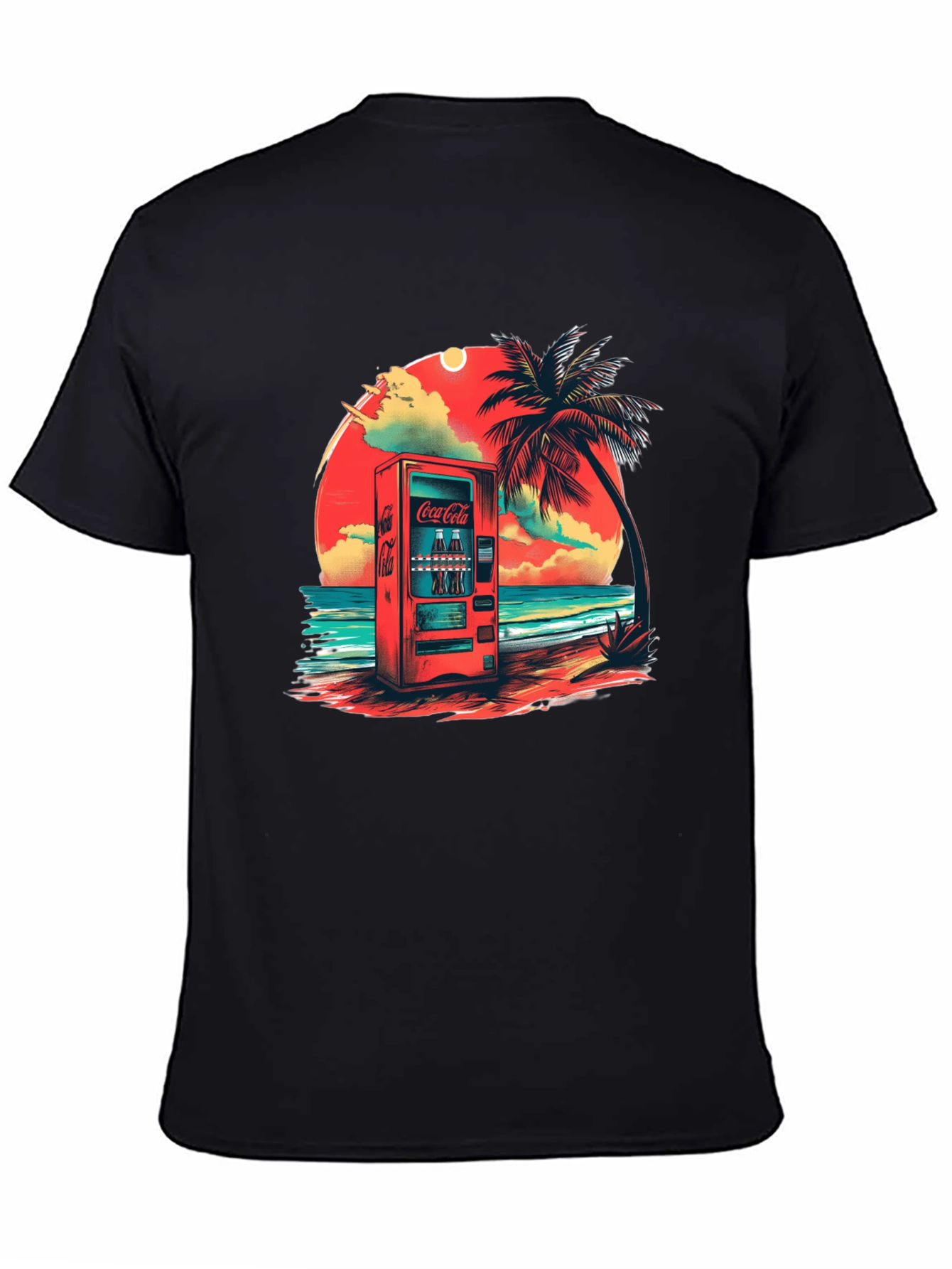 Retro Coca-Cola Beach Vending Machine T-Shirt