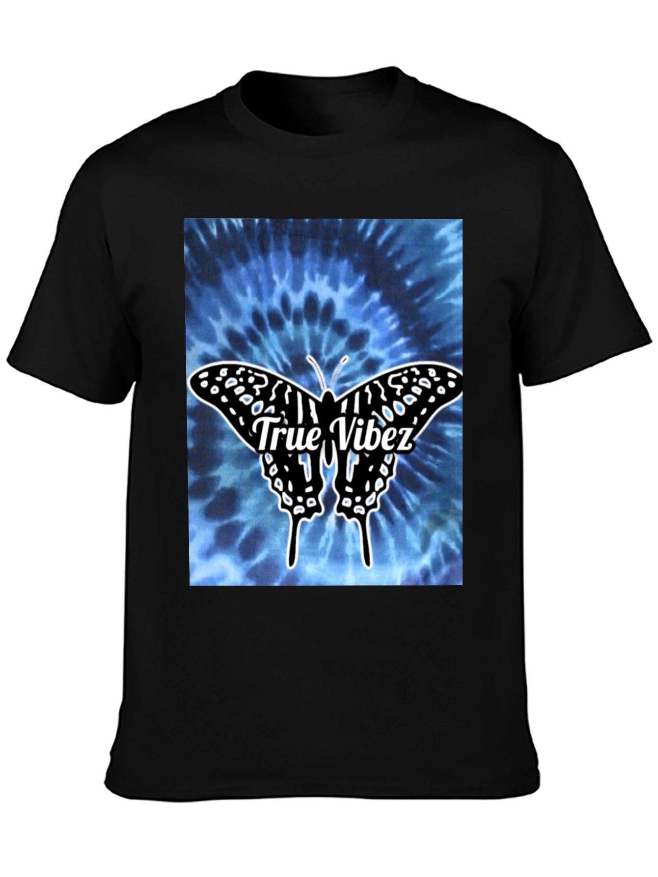 True Vibez Butterfly Tie-Dye Graphic Tee