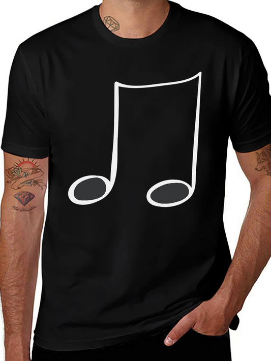 Music Note Graphic T-Shirt - Casual Style
