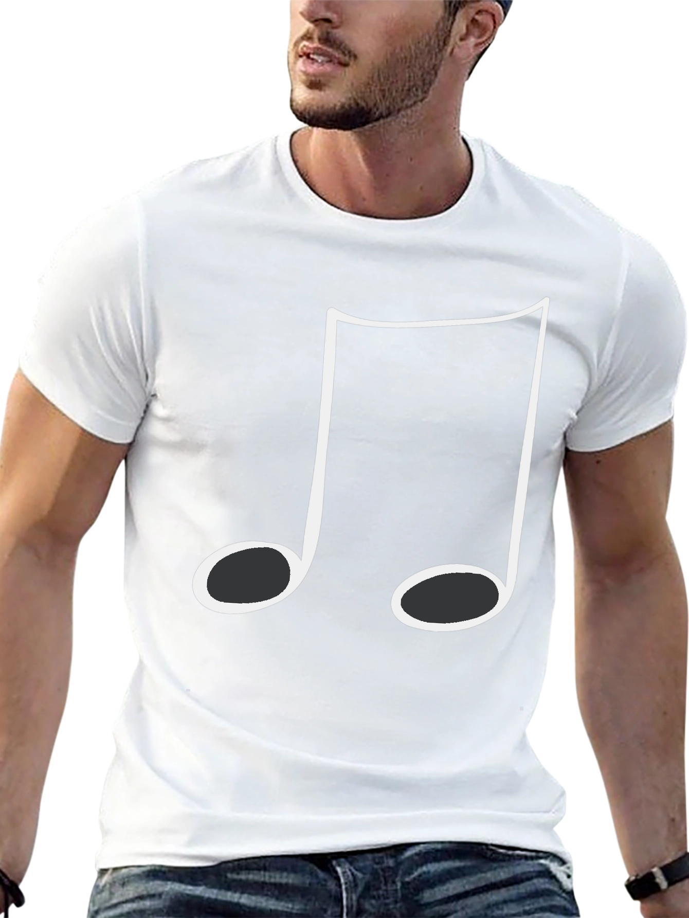 Music Note Graphic T-Shirt - Casual Style