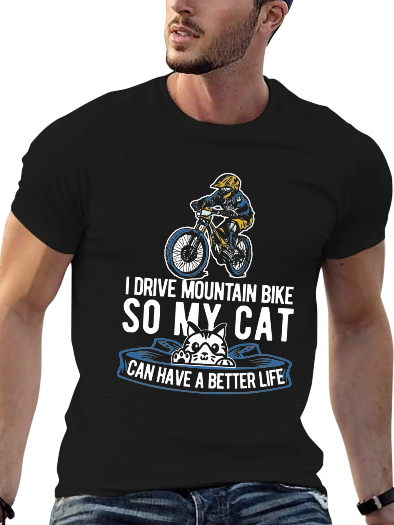 Mountain Bike Cat Lover T-Shirt