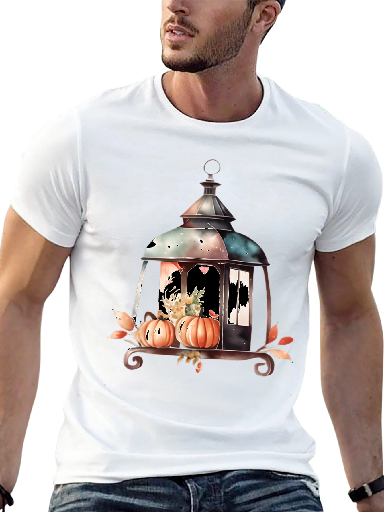 Lantern & Pumpkin Graphic Tee