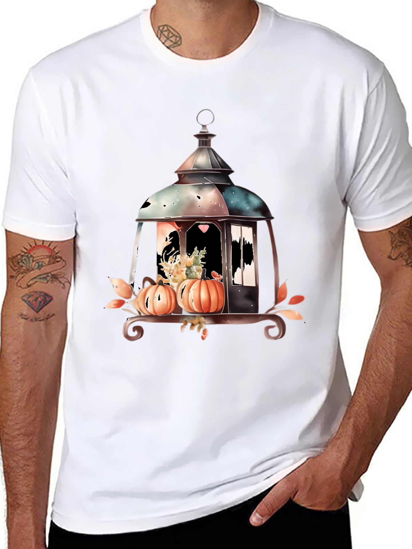 Lantern & Pumpkin Graphic Tee