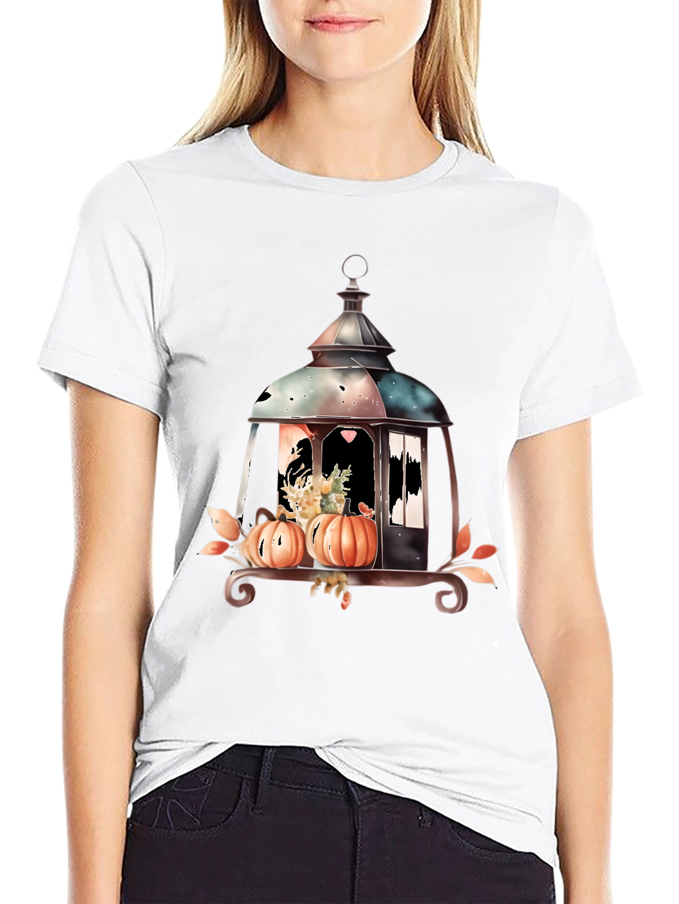 Lantern & Pumpkin Graphic Tee