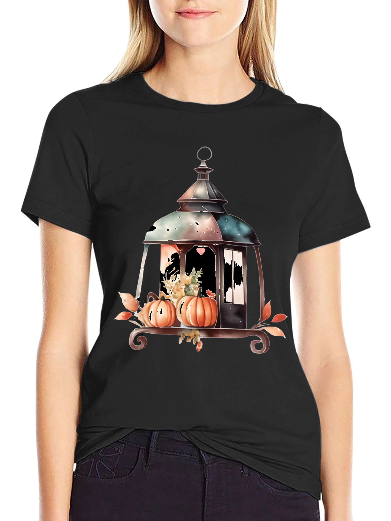 Lantern & Pumpkin Graphic Tee