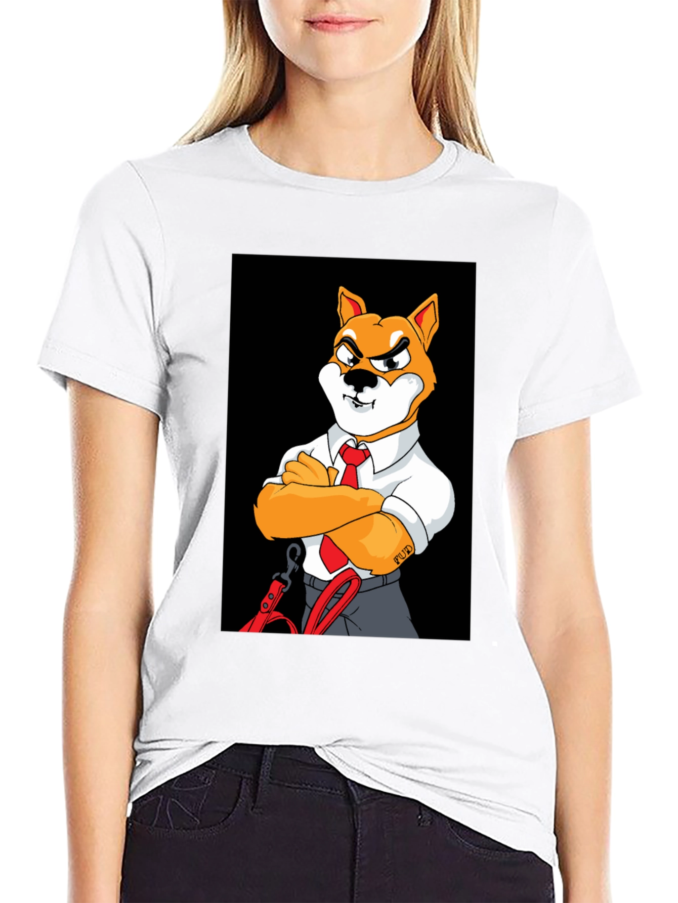 Dog Boss T-Shirt - Shiba Inu Cartoon Design