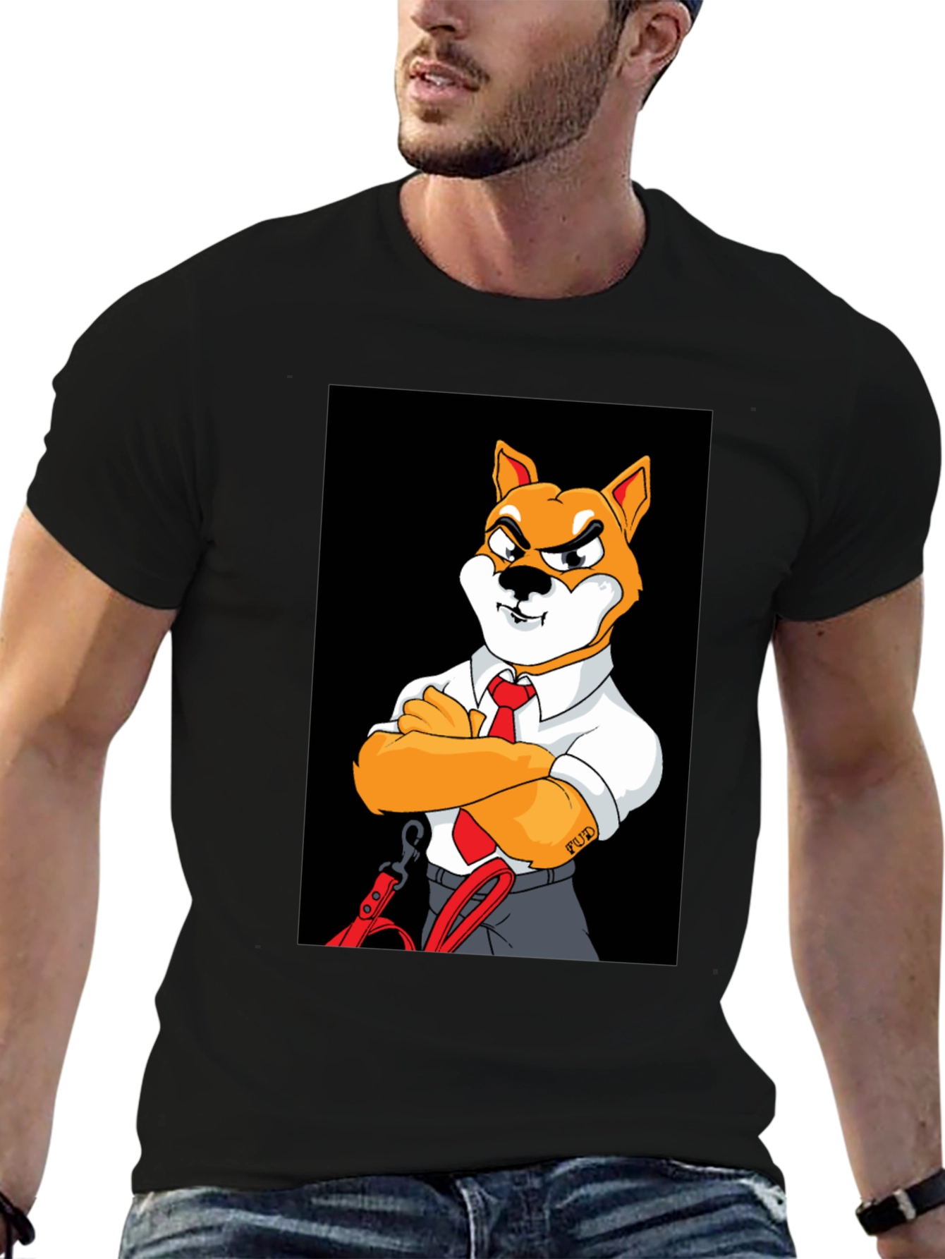 Dog Boss T-Shirt - Shiba Inu Cartoon Design