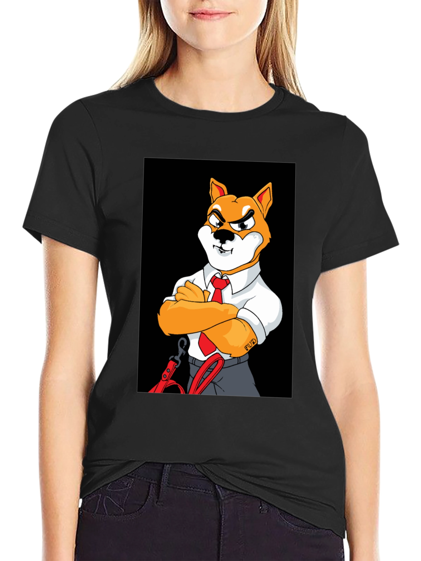 Dog Boss T-Shirt - Shiba Inu Cartoon Design
