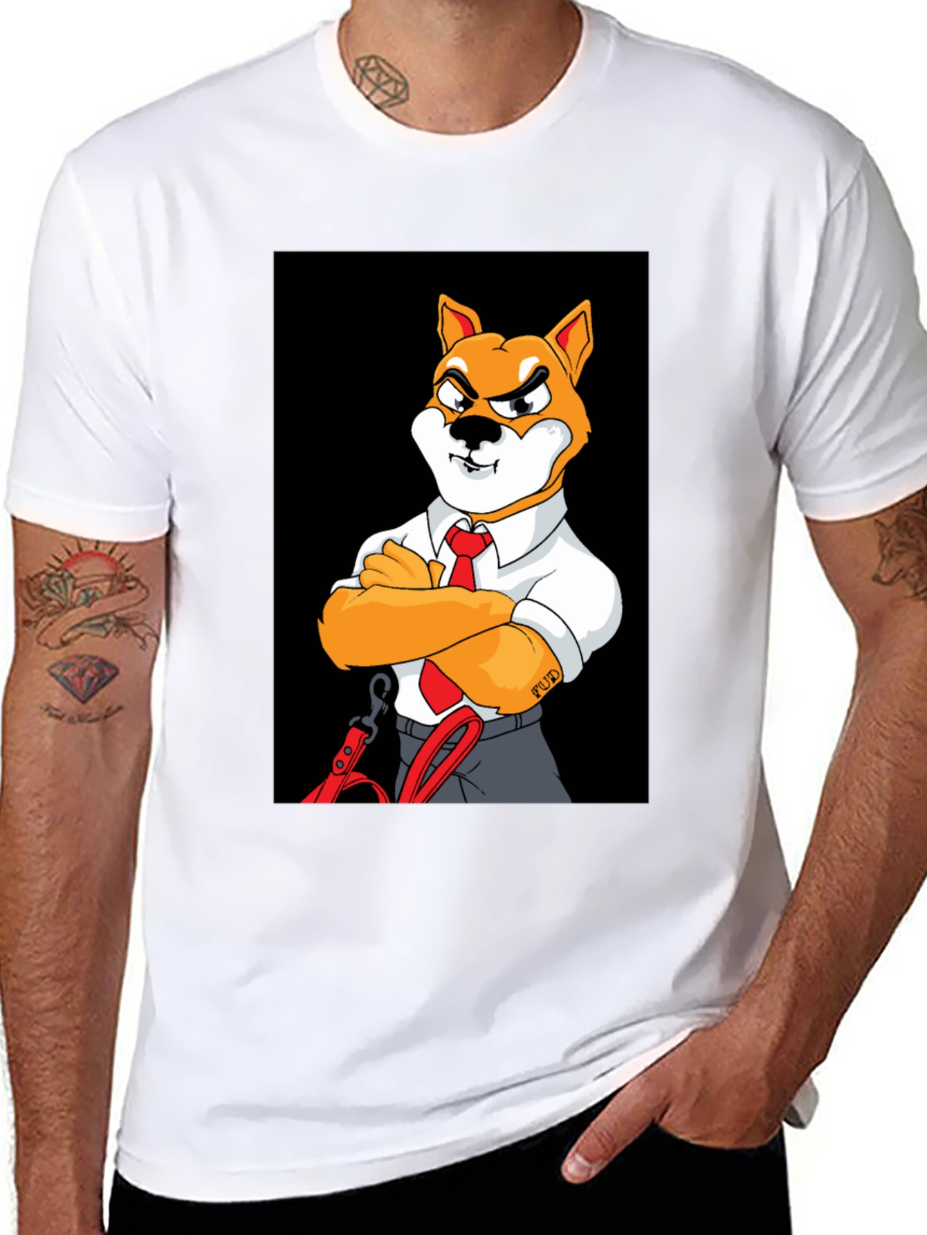 Dog Boss T-Shirt - Shiba Inu Cartoon Design