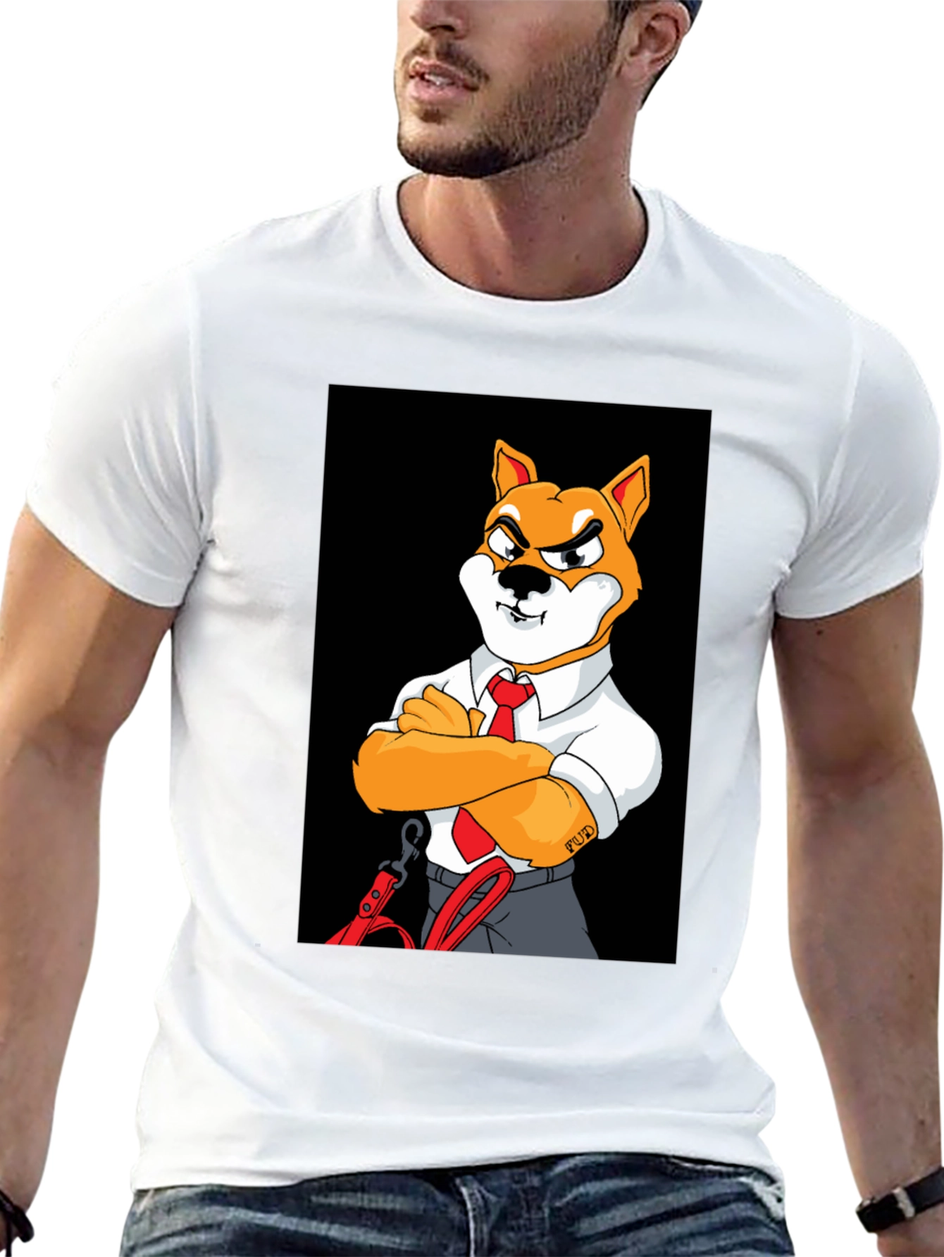 Dog Boss T-Shirt - Shiba Inu Cartoon Design