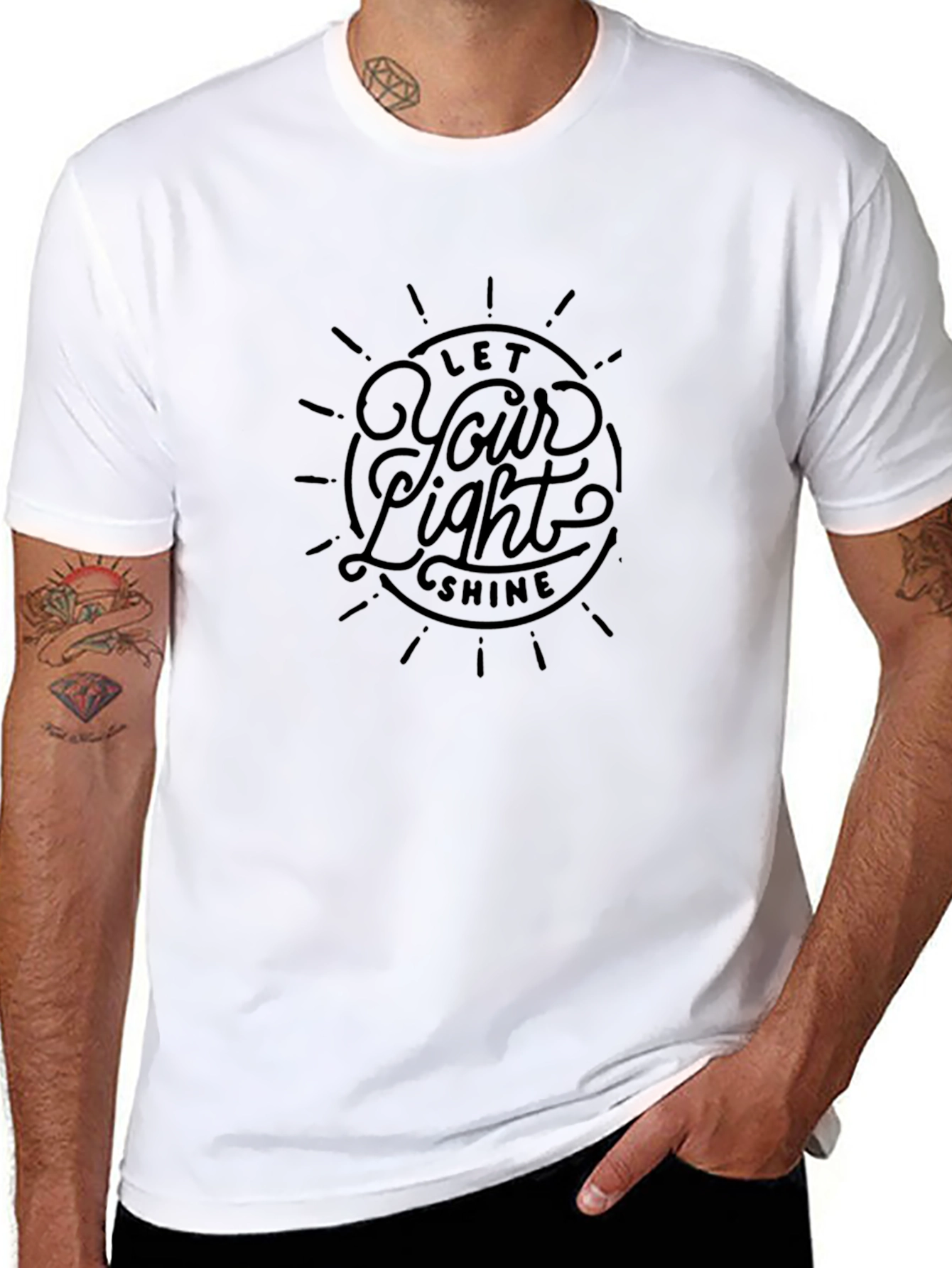 Let Your Light Shine Graphic Tee - Black T-Shirt