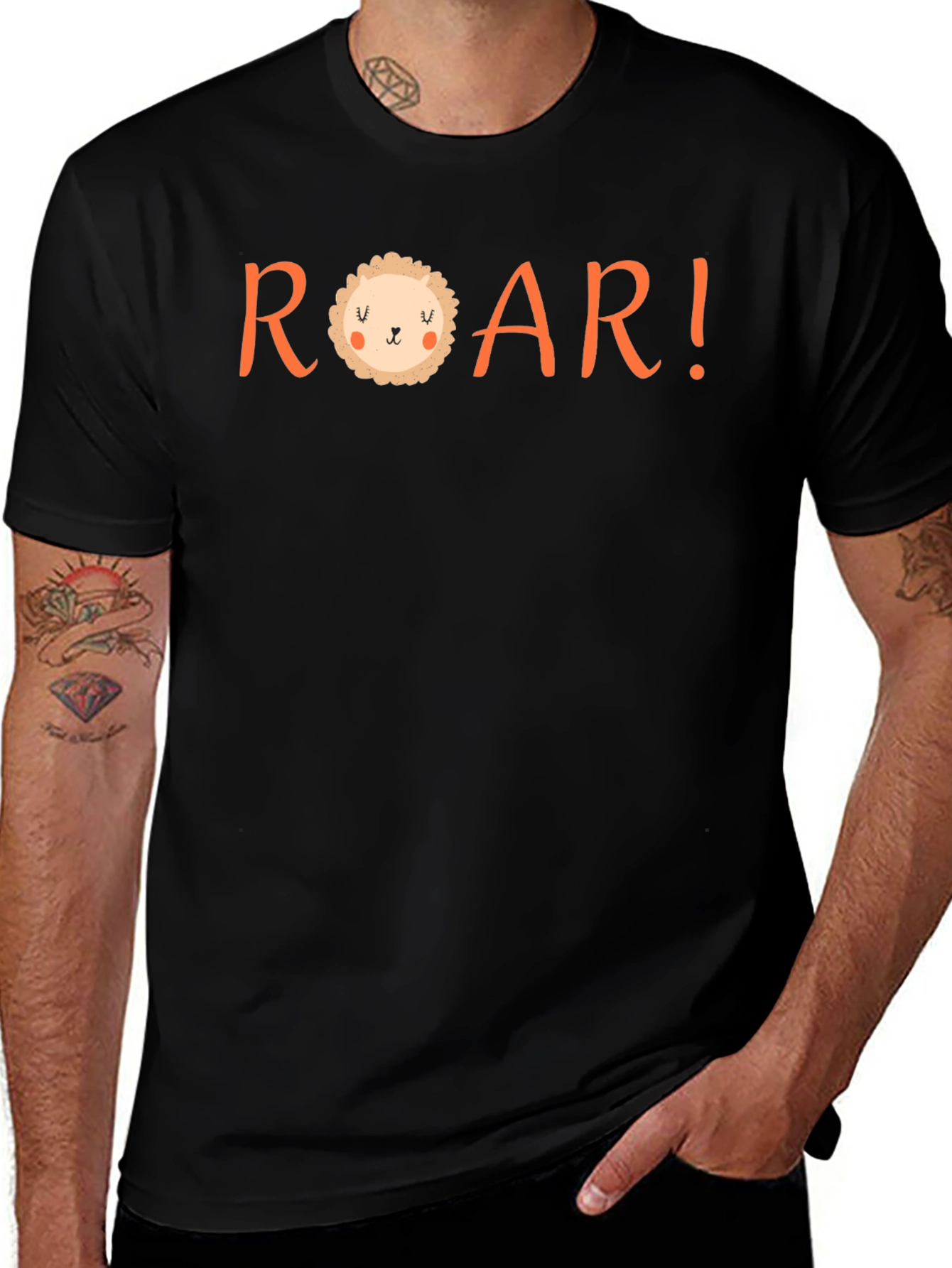 ROAR! Graphic Print Crew Neck T-Shirt