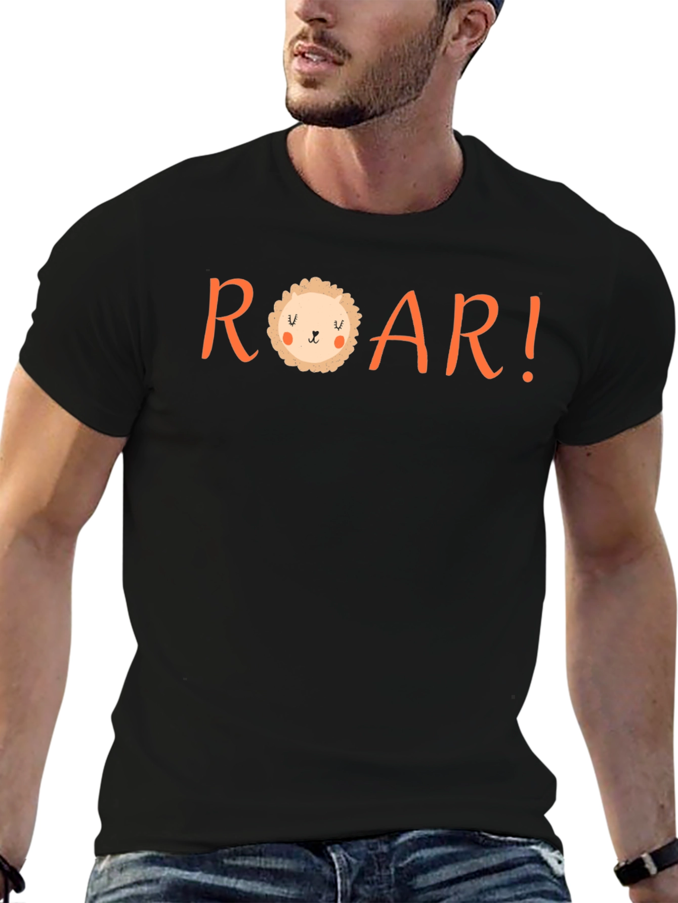ROAR! Graphic Print Crew Neck T-Shirt