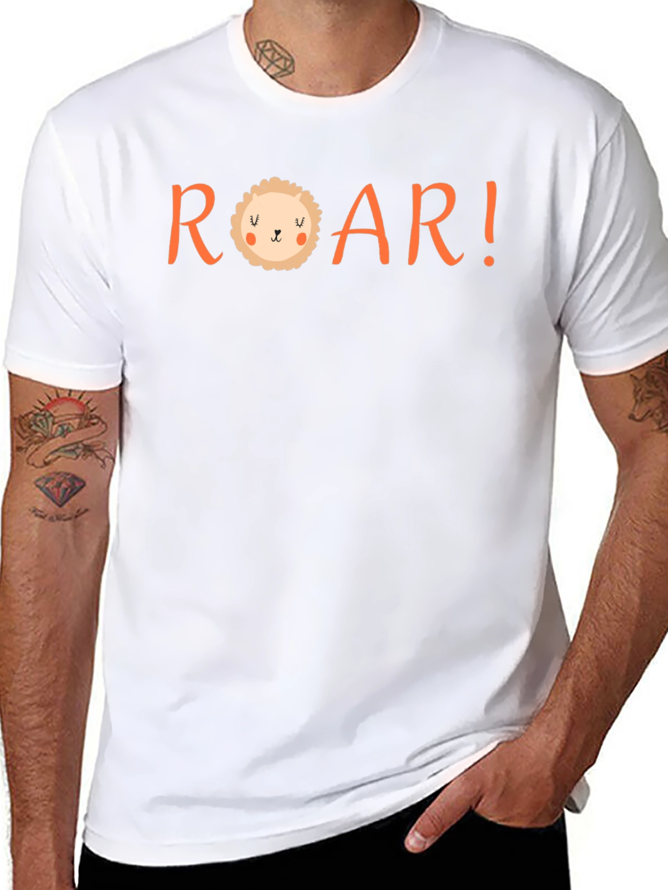 ROAR! Graphic Print Crew Neck T-Shirt