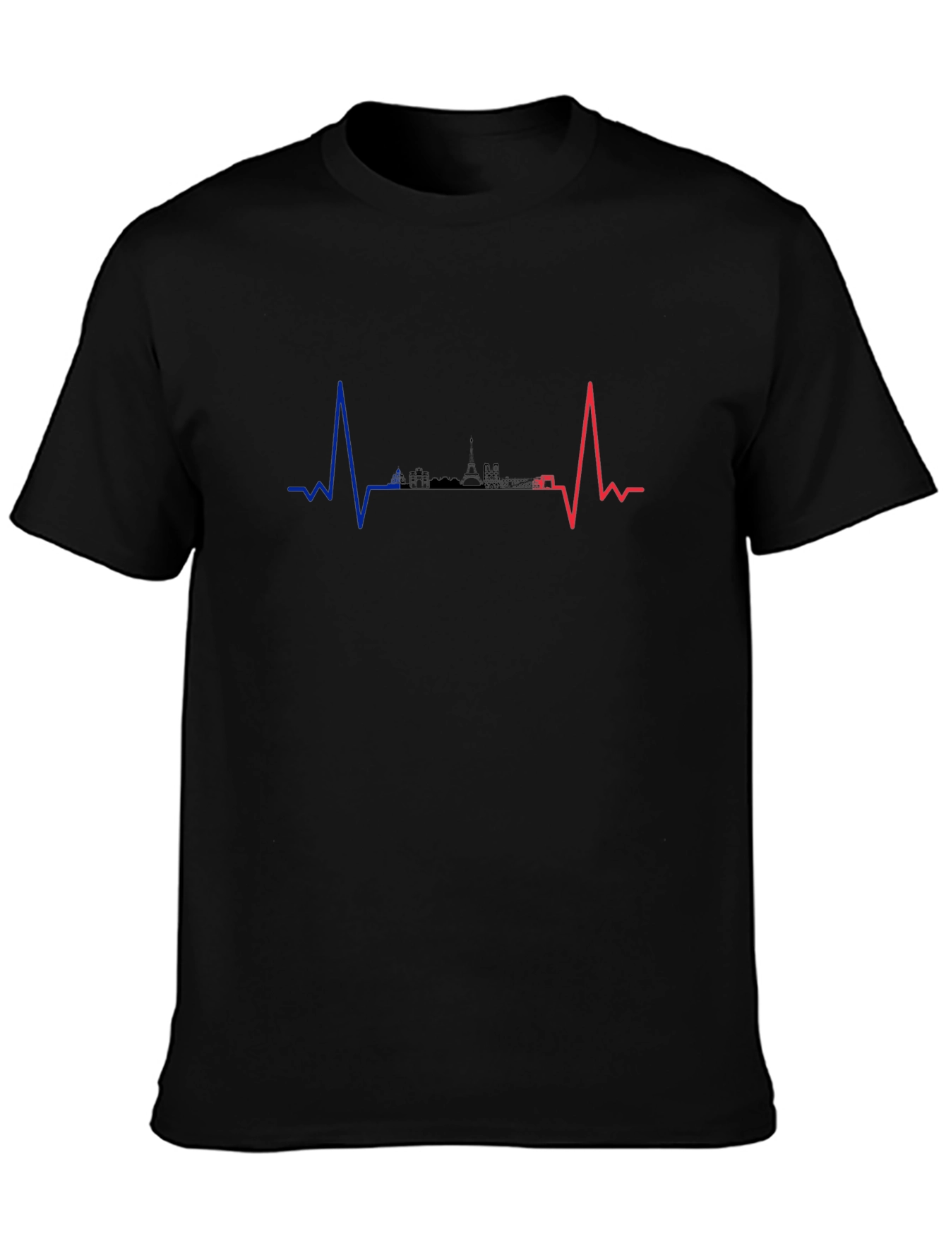 Paris Heartbeat T-Shirt - City Skyline Pulse