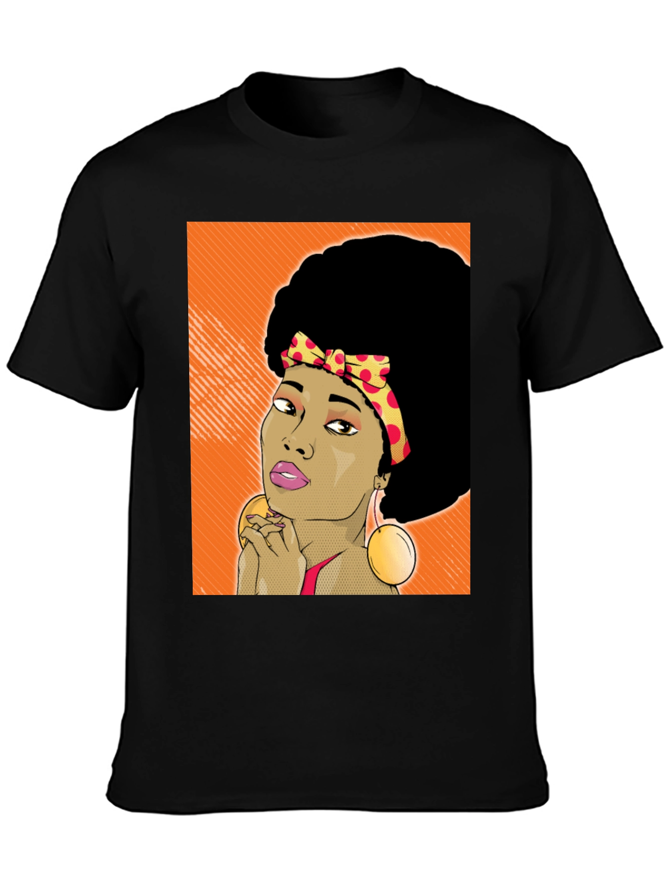 Retro Afro Woman Graphic Tee