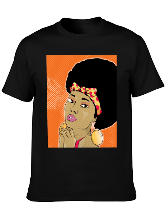 Retro Afro Woman Graphic Tee