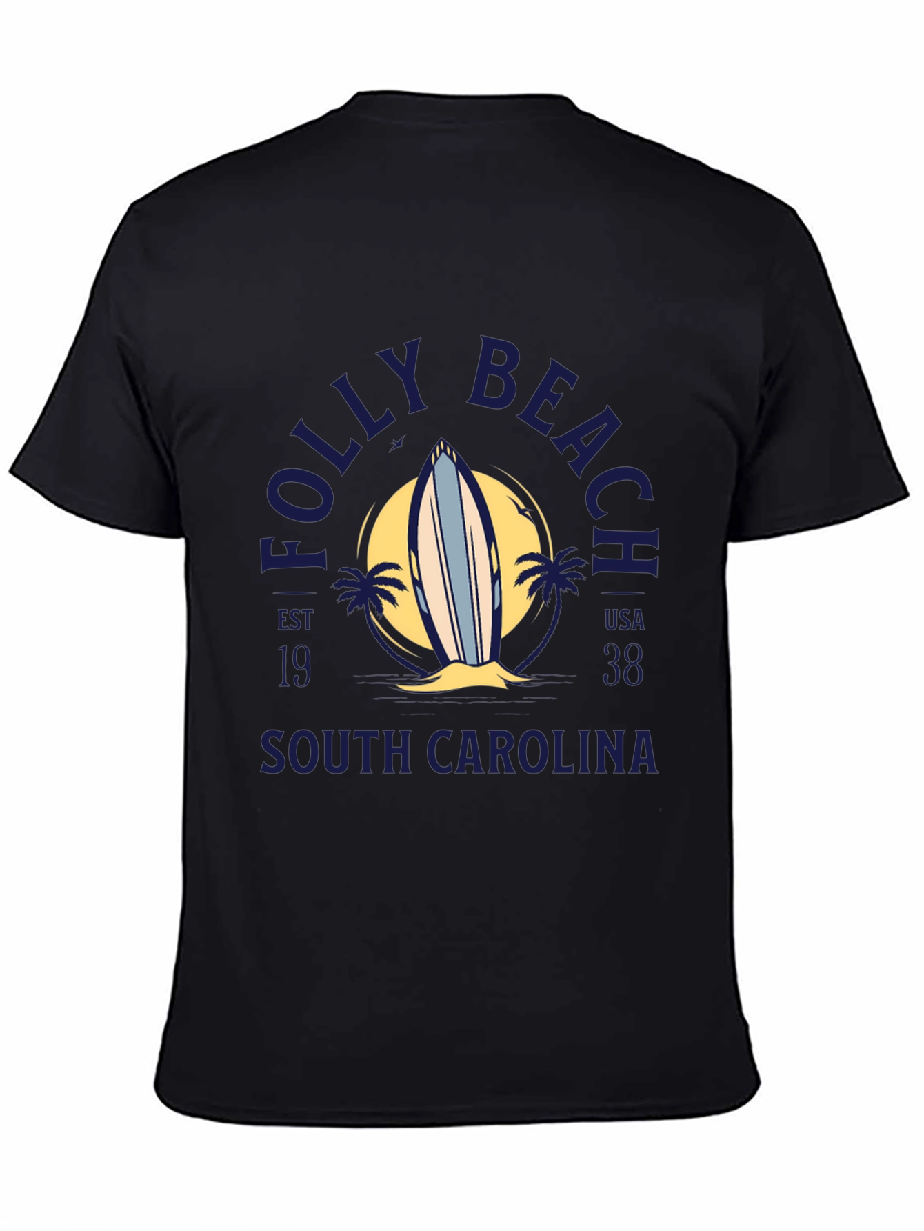 Folly Beach Surfboard Tee - South Carolina