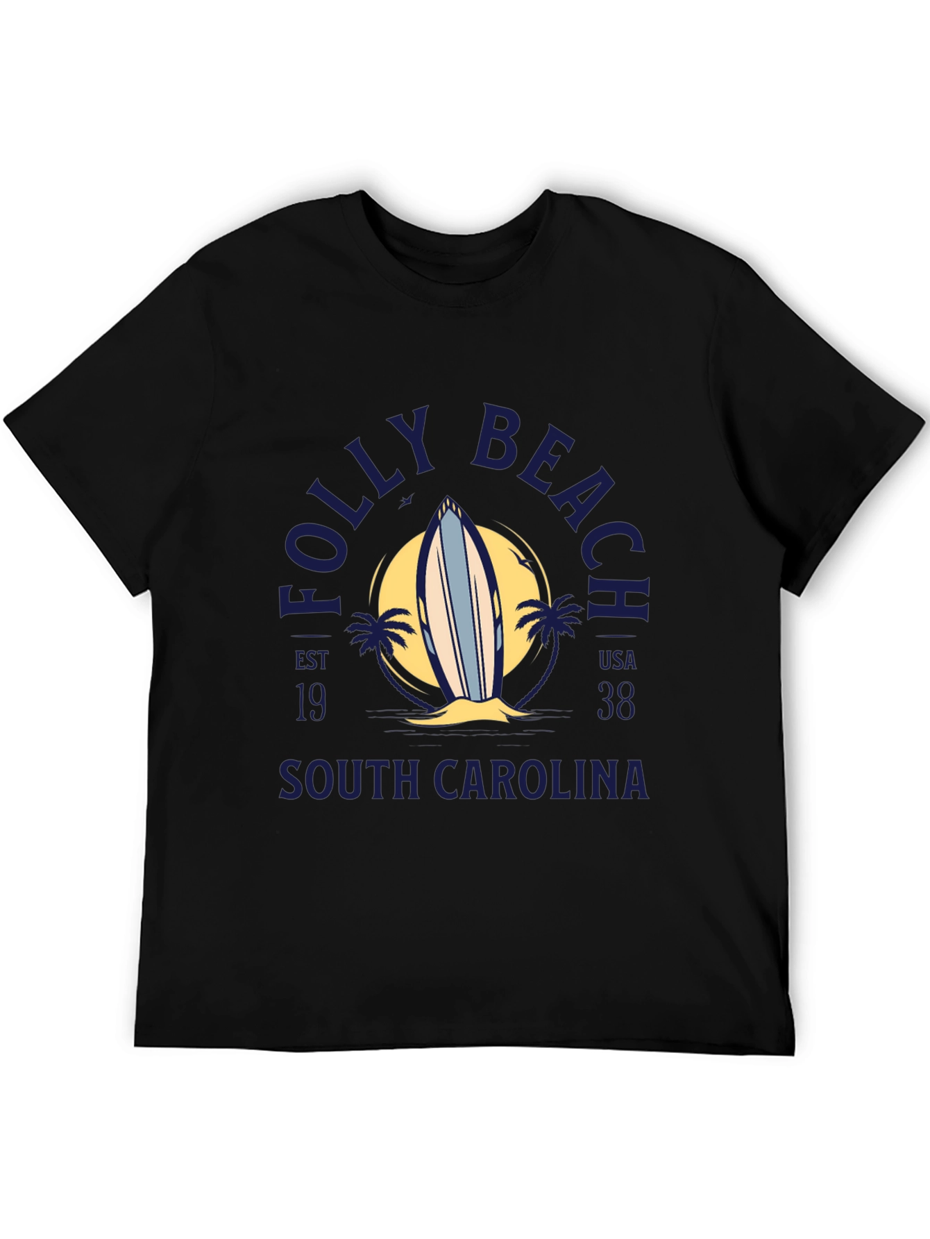 Folly Beach Surfboard Tee - South Carolina