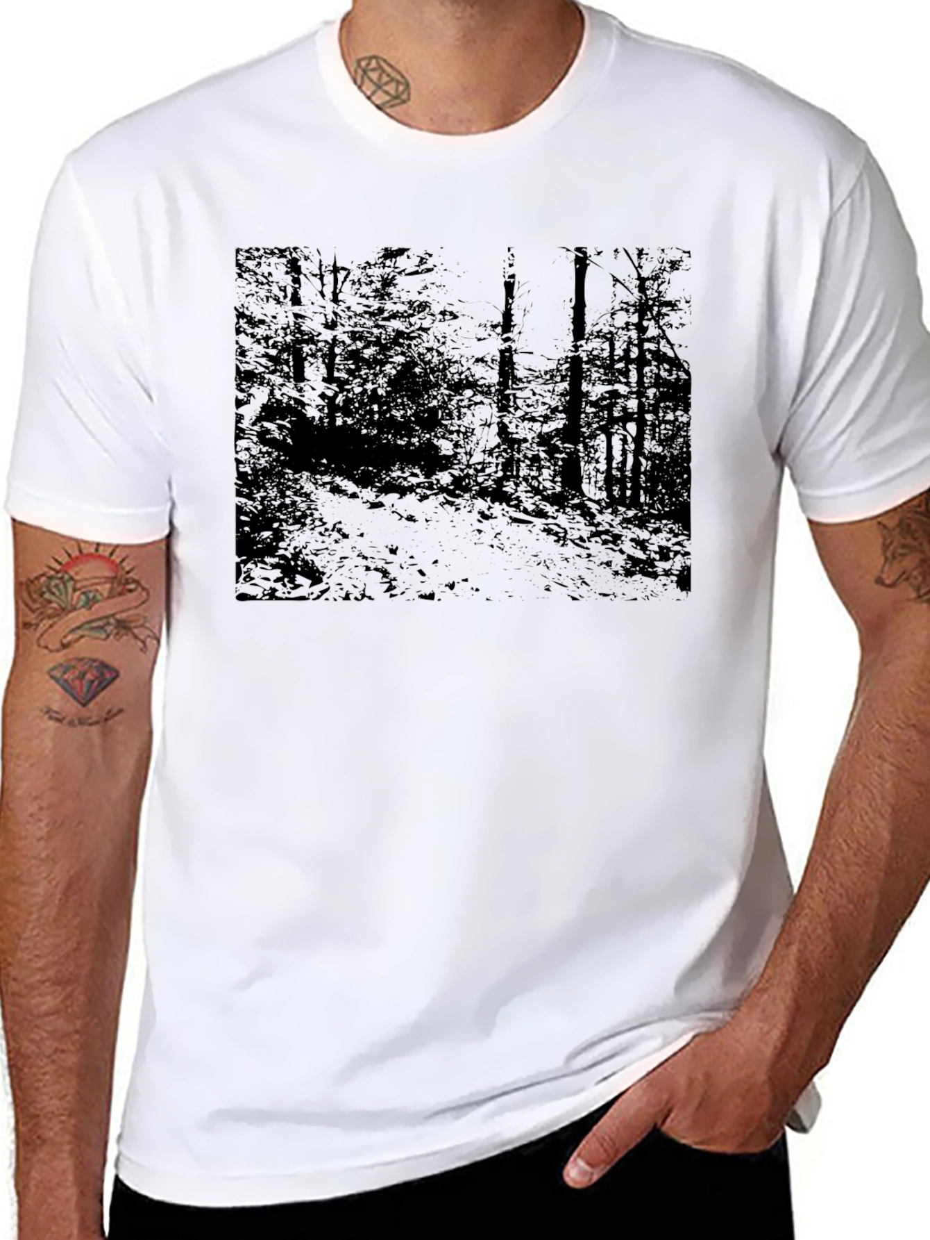 Dark Forest Graphic Tee - Unisex Black T-Shirt