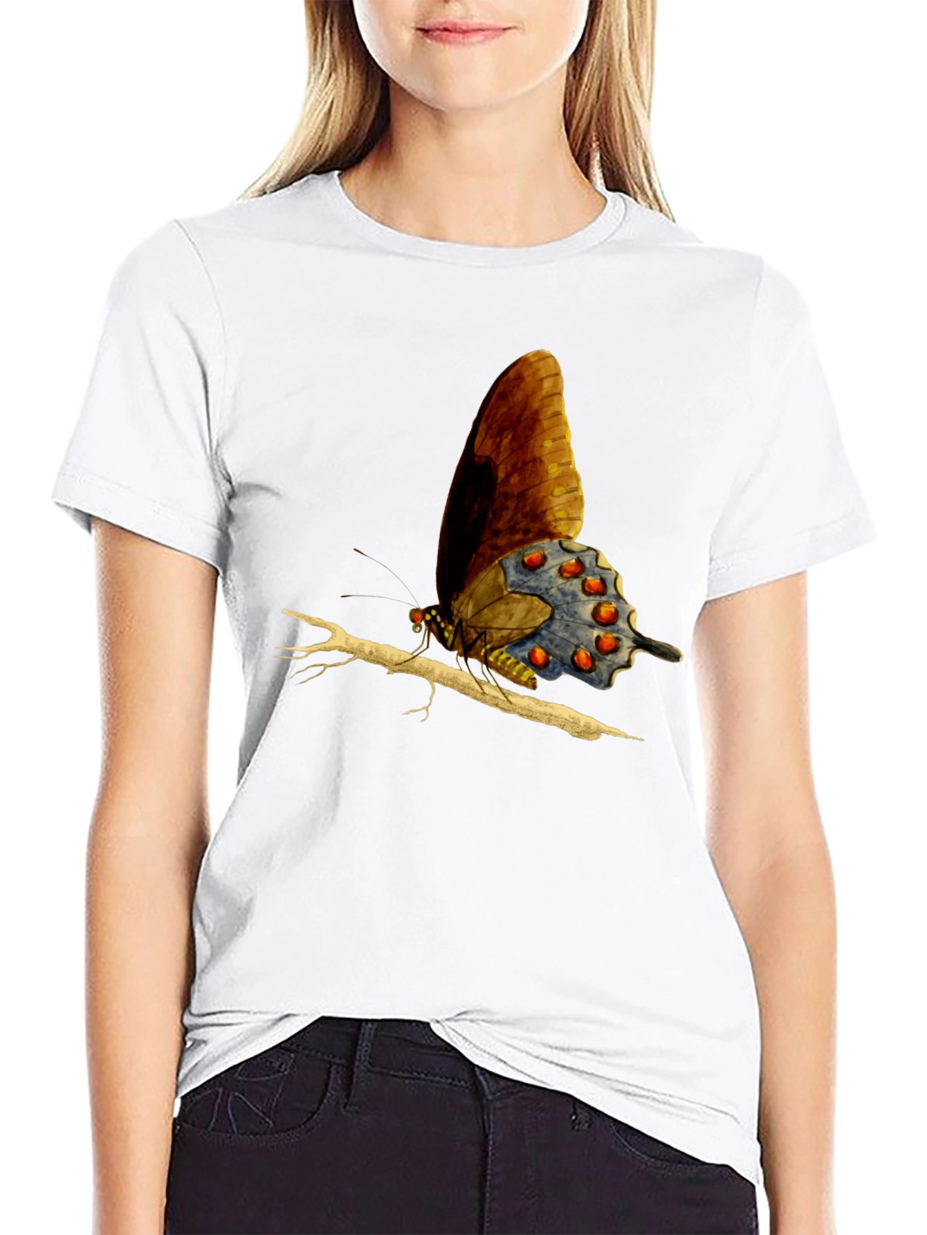 Butterfly Graphic Tee - Mens Black T-Shirt