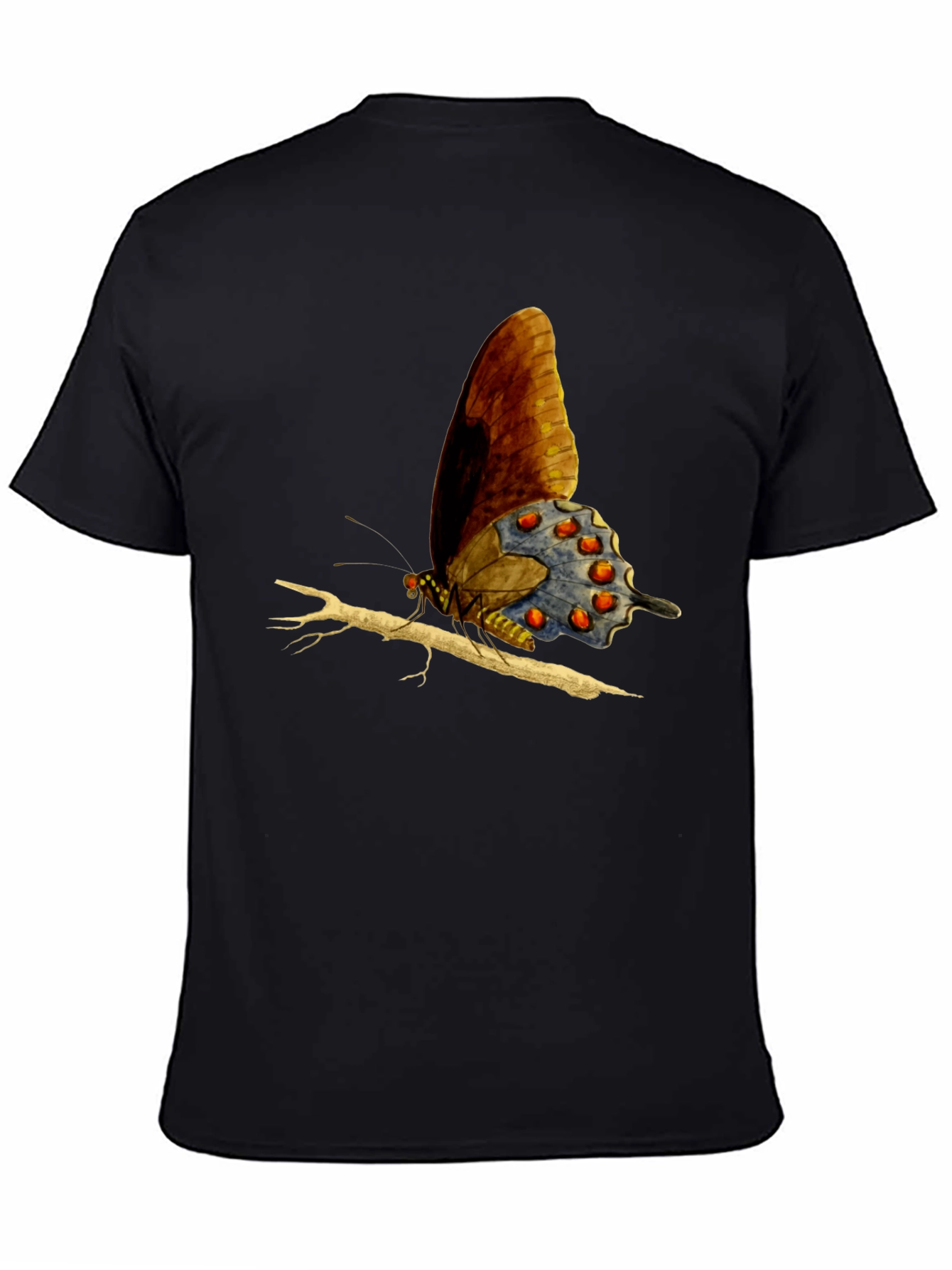 Butterfly Graphic Tee - Mens Black T-Shirt
