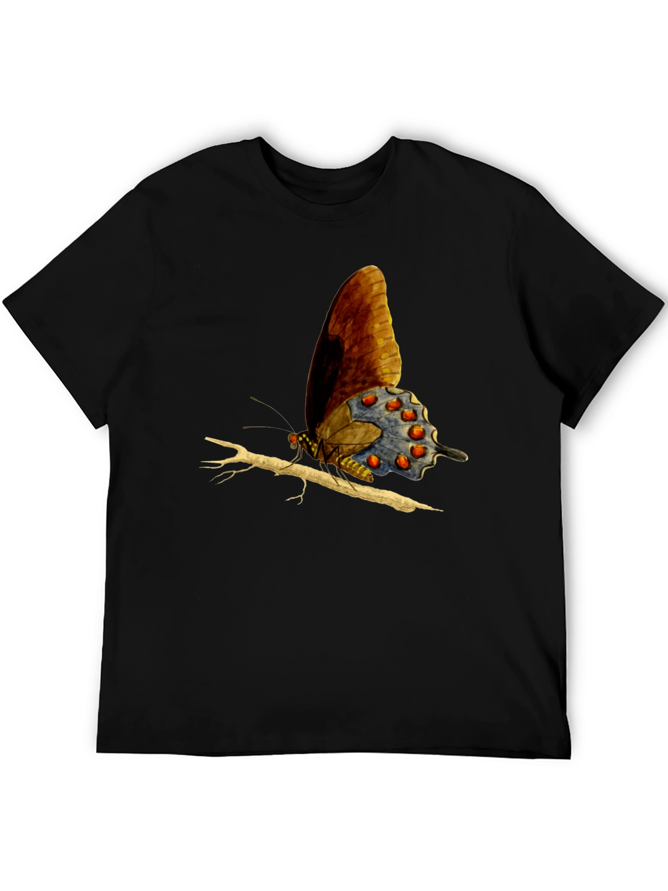 Butterfly Graphic Tee - Mens Black T-Shirt