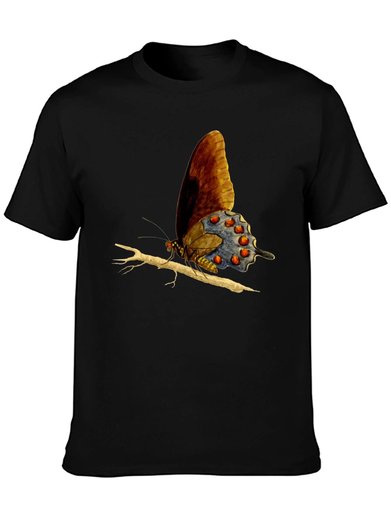 Butterfly Graphic Tee - Mens Black T-Shirt